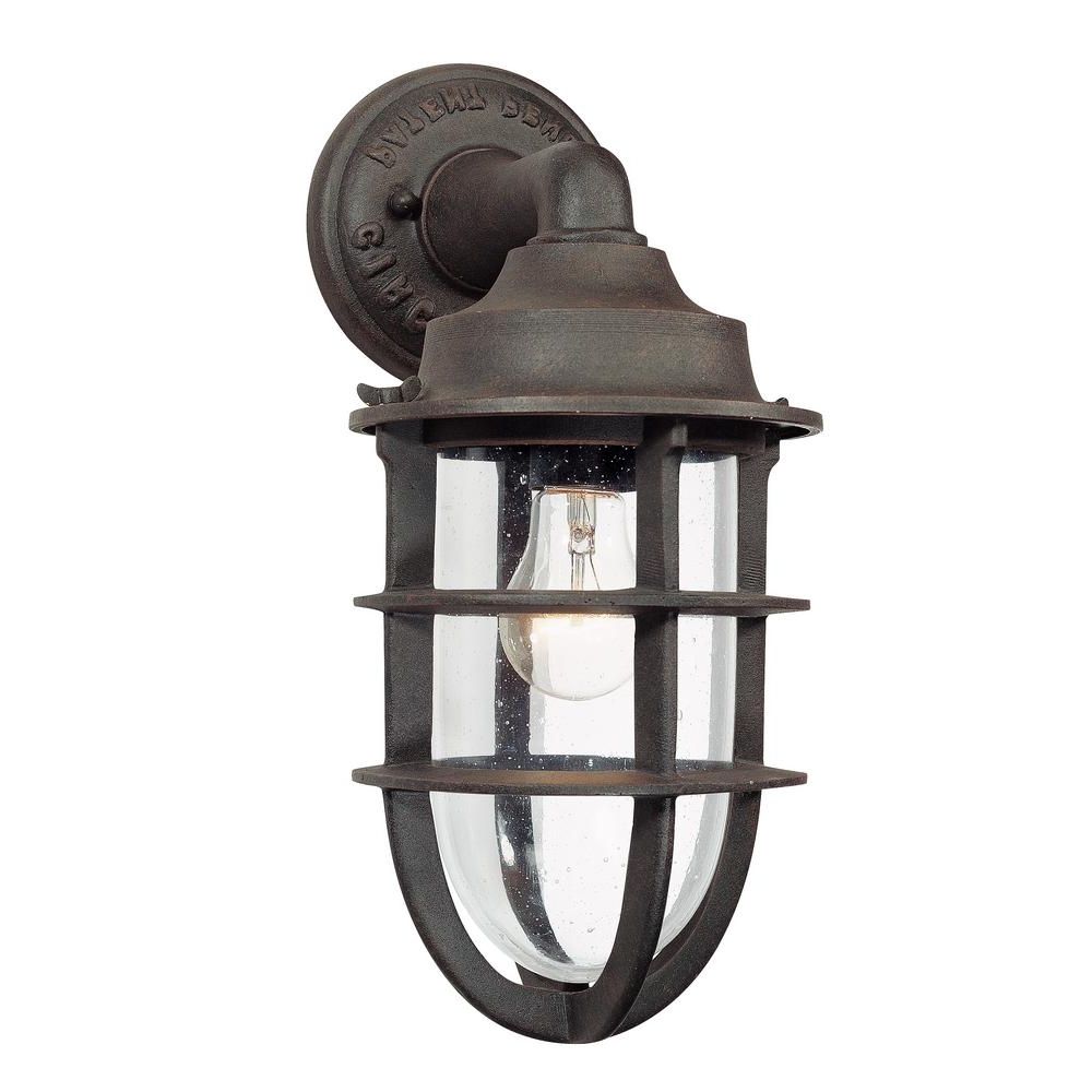 Outdoor Nautical Lanterns For Latest Troy Lighting Wilmington Nautical Rust Outdoor Wall Mount Lantern (View 1 of 20)