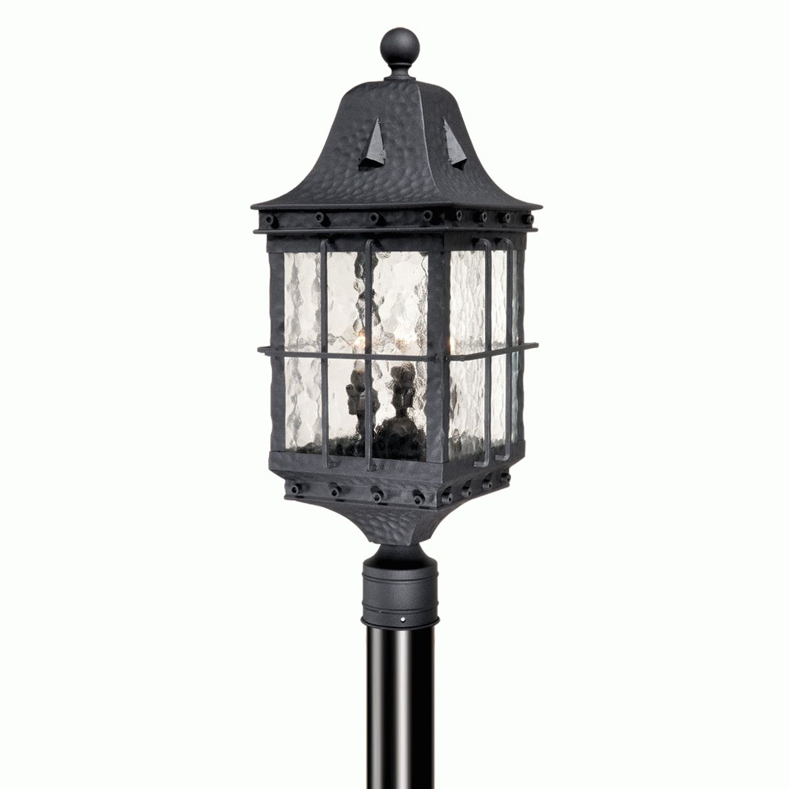 Outdoor Pole Lanterns Inside Well Liked Savannah Outdoor Pole Light – Textured Black (View 19 of 20)