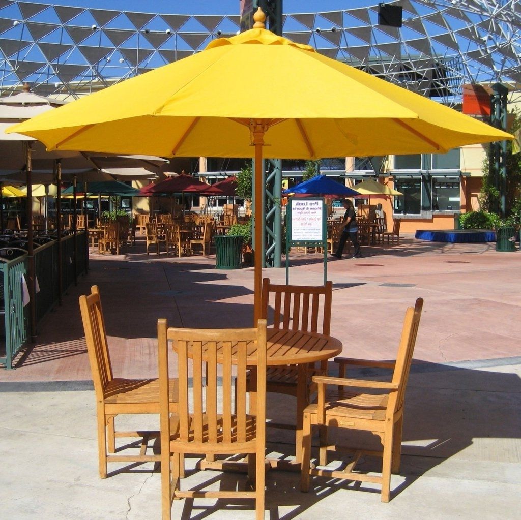 Patio: Awesome Umbrella Patio Table Picnic Tables With Umbrella For Preferred Yellow Patio Umbrellas (View 16 of 20)