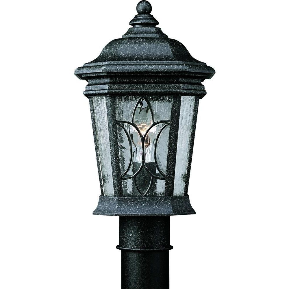 Popular Progress Lighting Cranbrook Collection 1 Light Outdoor Gilded Iron Regarding Outdoor Pillar Lanterns (View 12 of 20)
