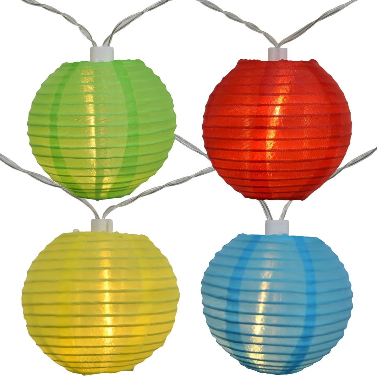 Recent Led Solar Powered Multi Colored Nylon Lantern String Lights Throughout Colorful Outdoor Lanterns (Photo 15 of 20)