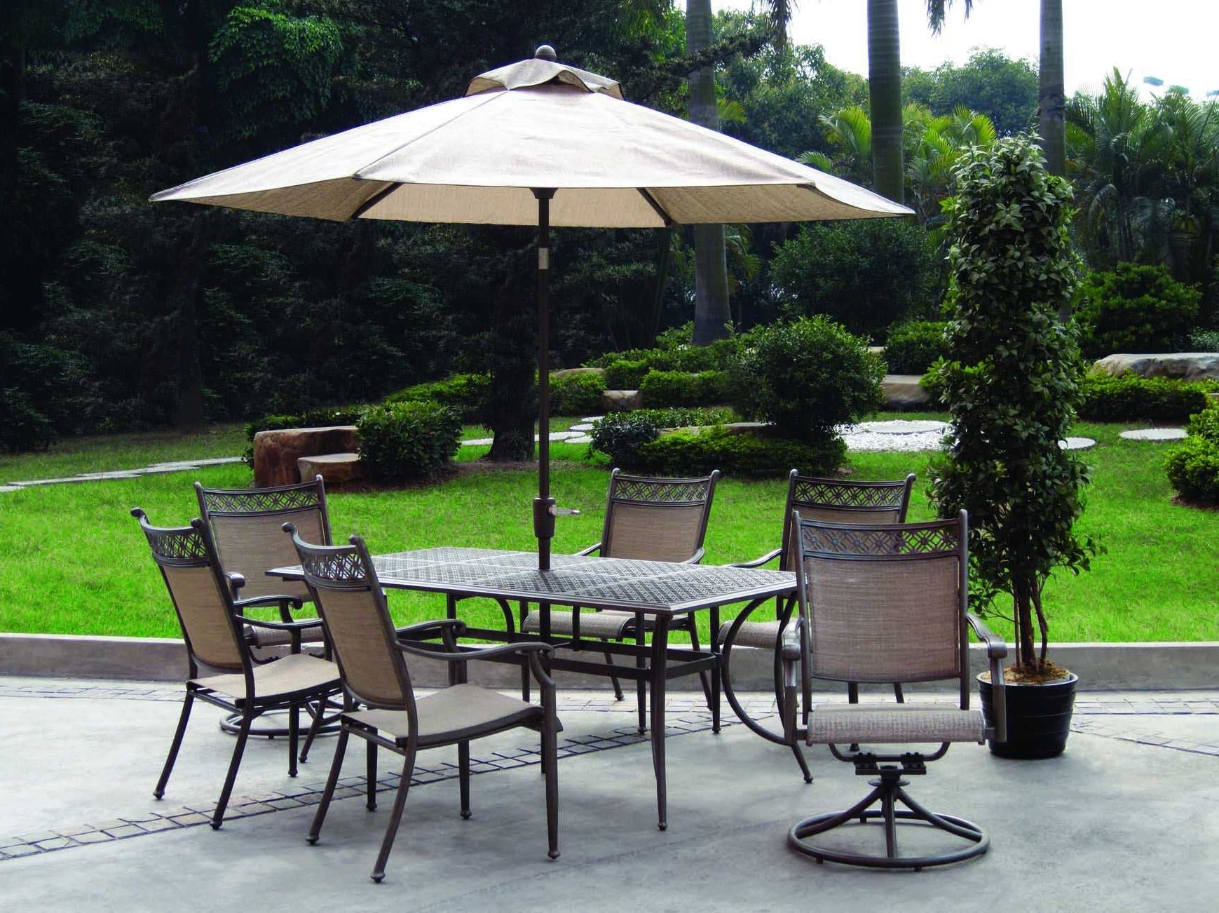 Sears Patio Umbrellas Within 2019 Enchanting Cheap Patio Umbrellas With Furniture Alluring Collection (View 6 of 20)