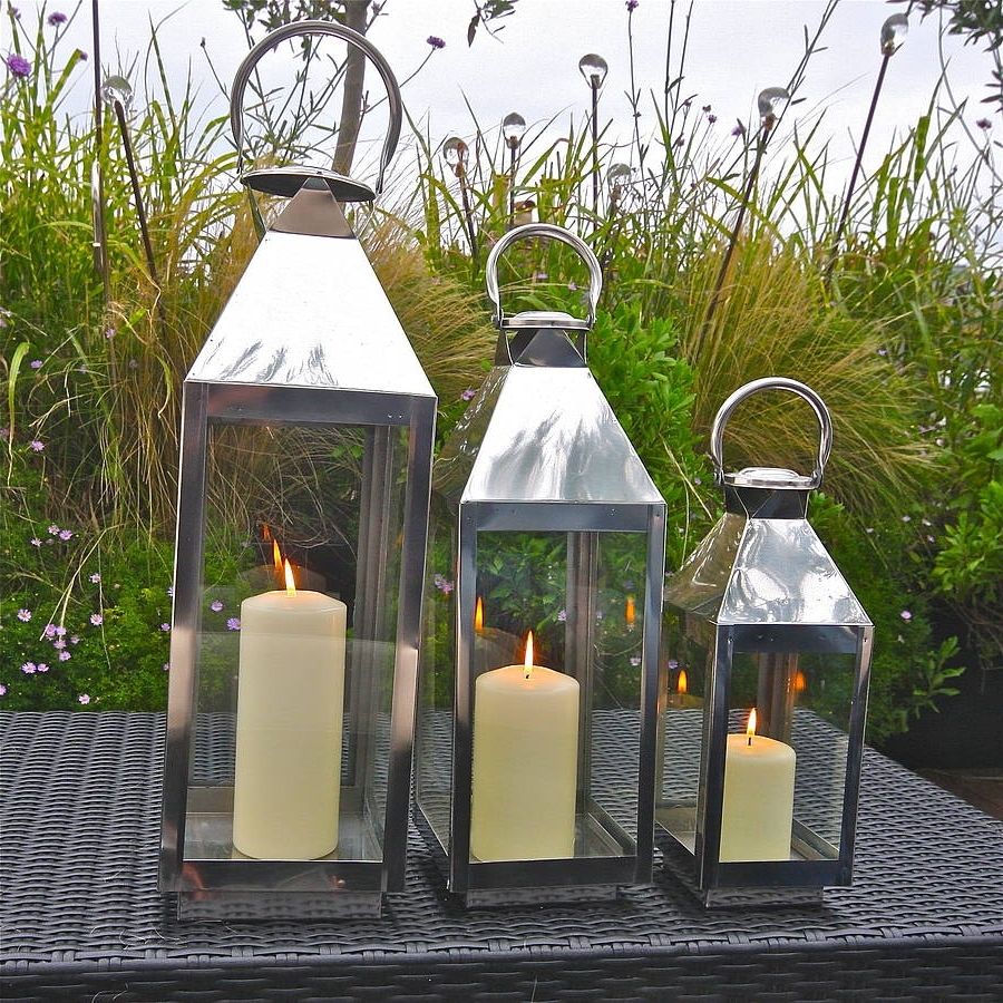 Silver Outdoor Lanterns Inside Latest St Mawes Hurricane Garden Lanternlondon Garden Trading (Photo 2 of 20)