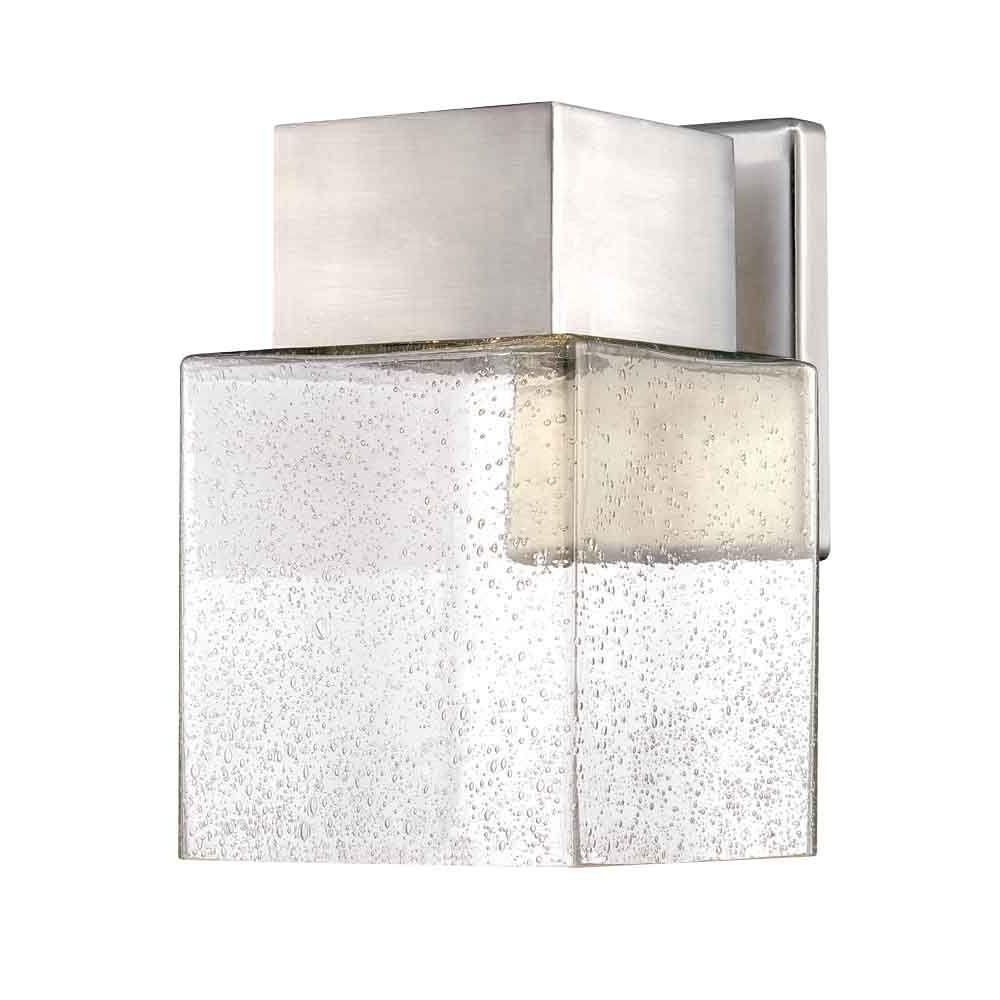 Silver Outdoor Lanterns Pertaining To Well Liked Outdoor Lighting Collections Silver Wall Lantern Brushed Nickel (Photo 18 of 20)