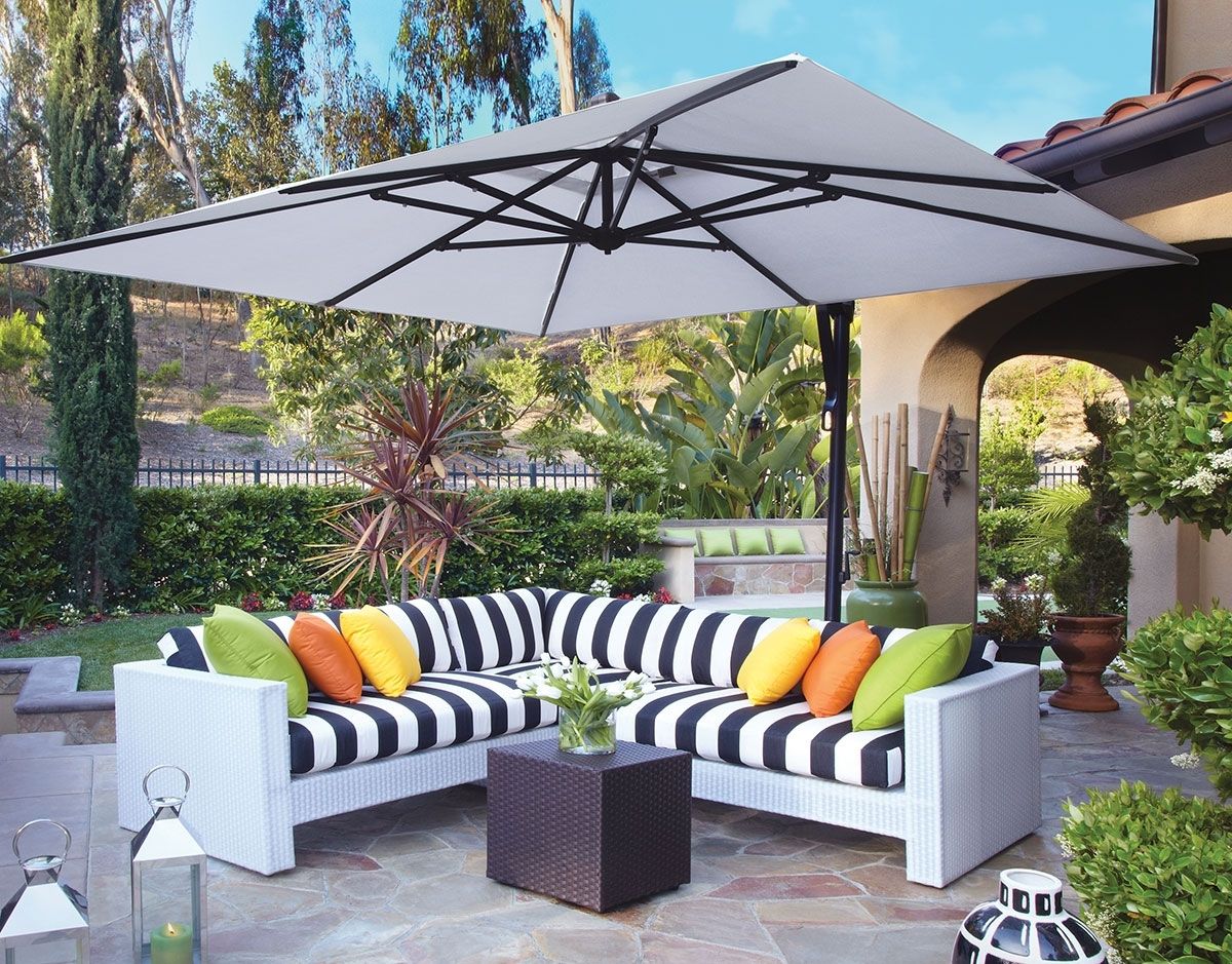 Sunbrella Outdoor Patio Umbrellas Inside Well Known The Patio Umbrella Buyers Guide With All The Answers (Photo 12 of 20)