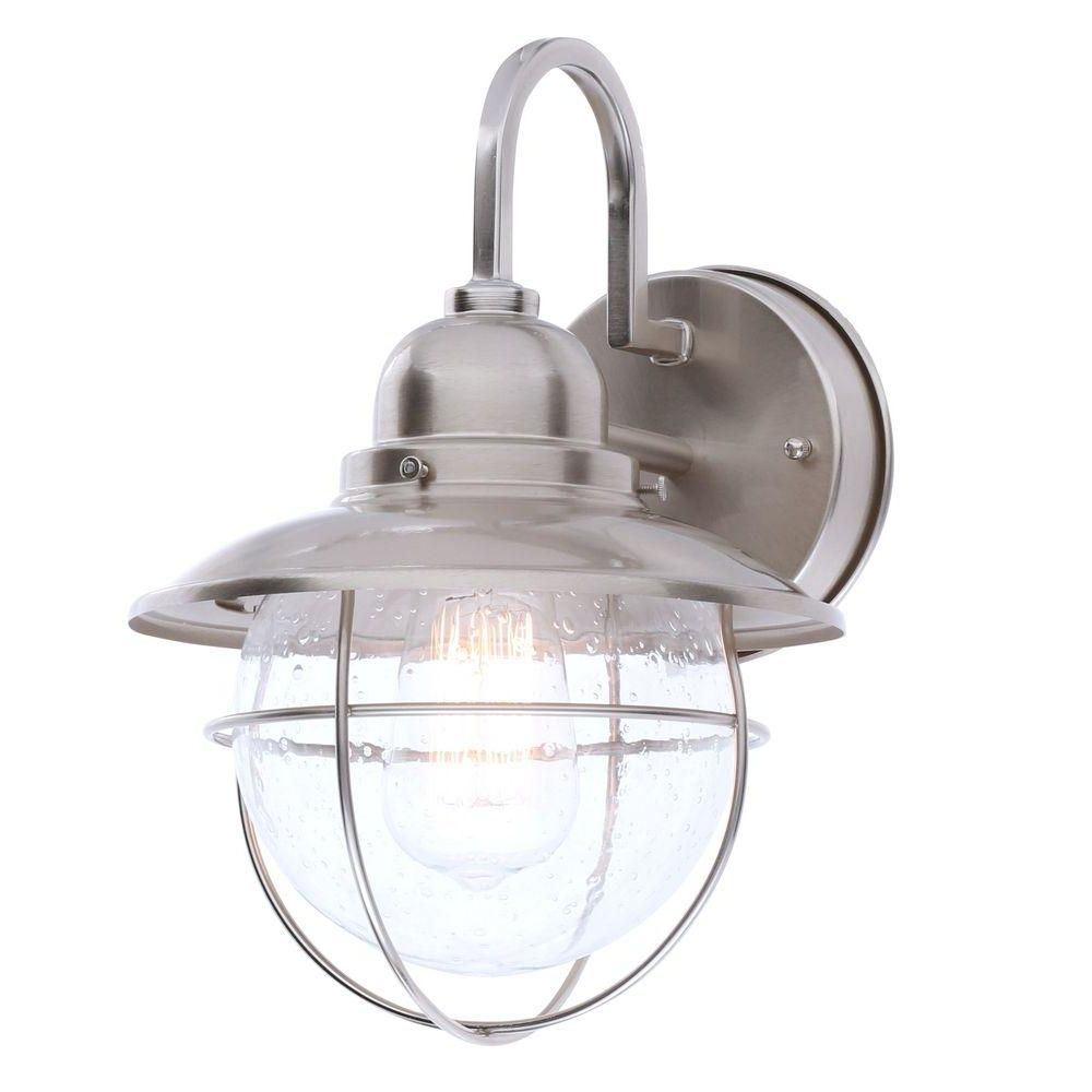 Waterproof Outdoor Lanterns Within 2019 Brushed Nickel – Outdoor Wall Mounted Lighting – Outdoor Lighting (View 16 of 20)