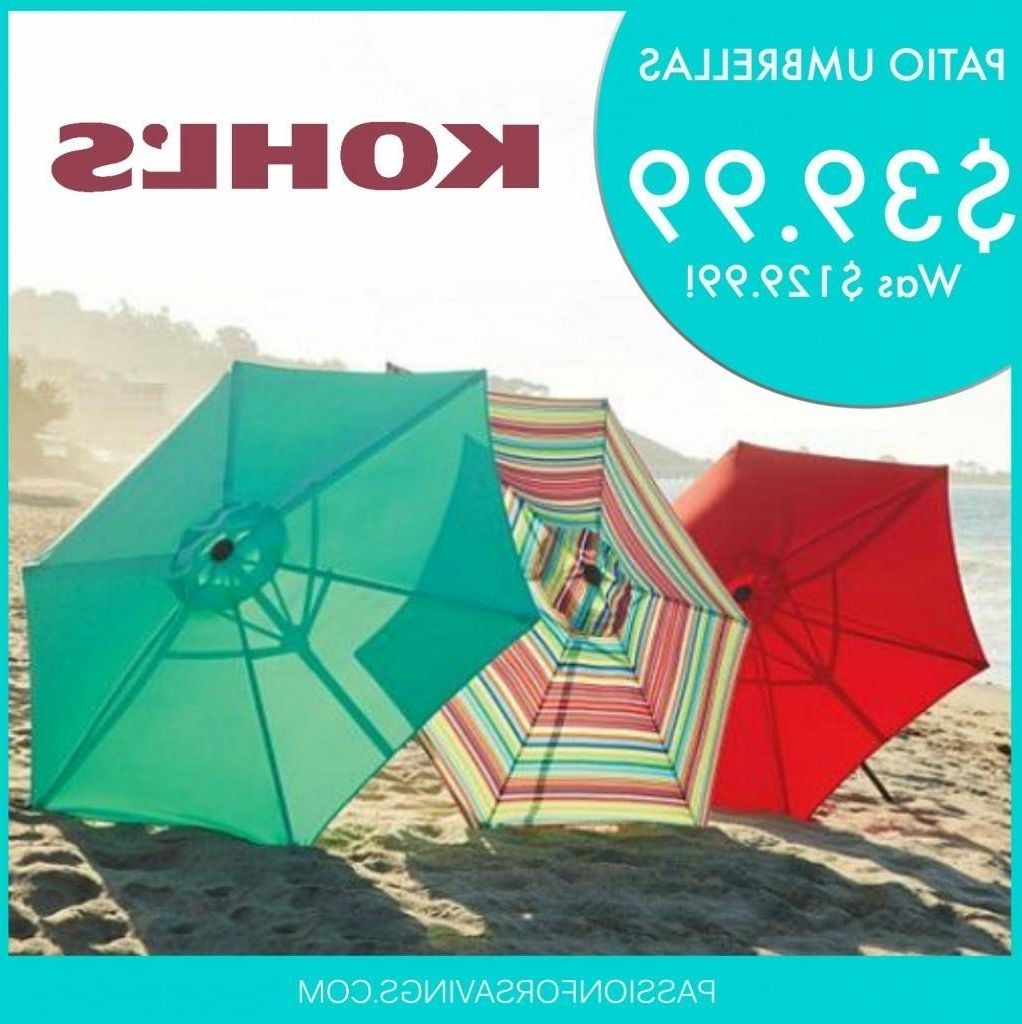 Well Known Hot! Kohls Patio Umbrella's $39.99 (was $ (View 15 of 20)