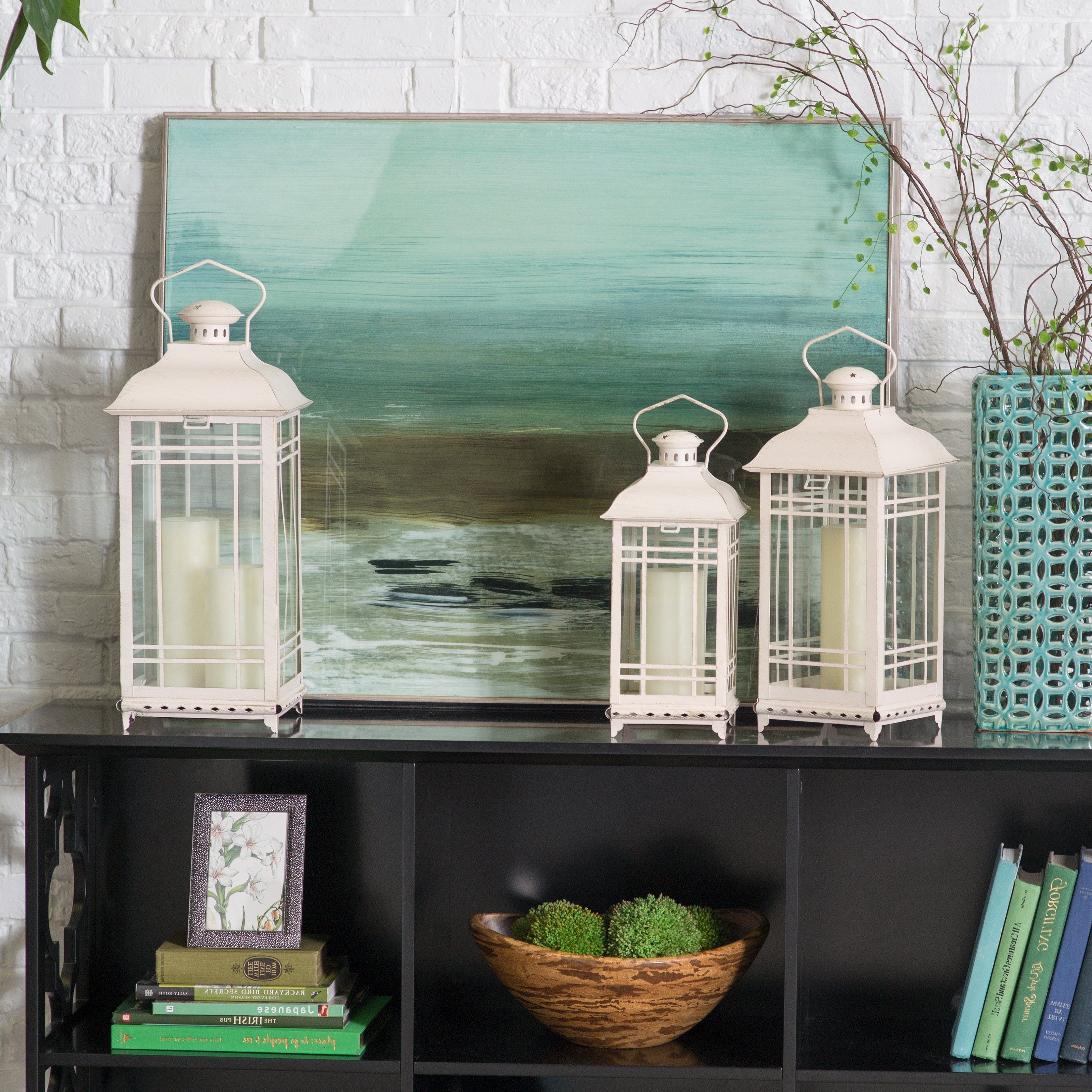 Well Known Lillian Off White Metal Lanterns – Set Of  (View 13 of 20)