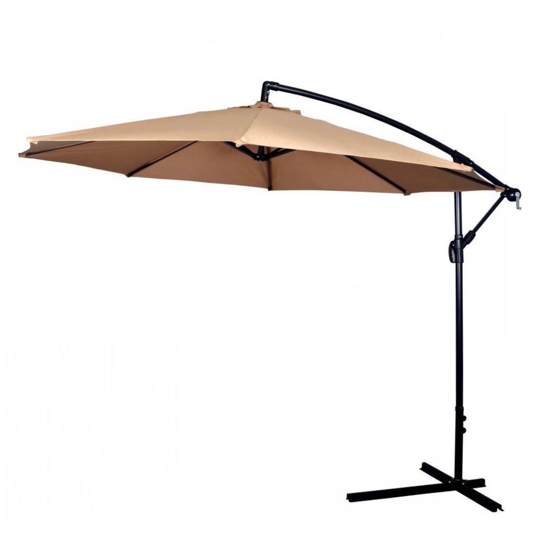 Well Known Shop Tan Patio Umbrella Offset 10' Hanging Umbrella Outdoor Market Regarding Hanging Patio Umbrellas (View 8 of 20)