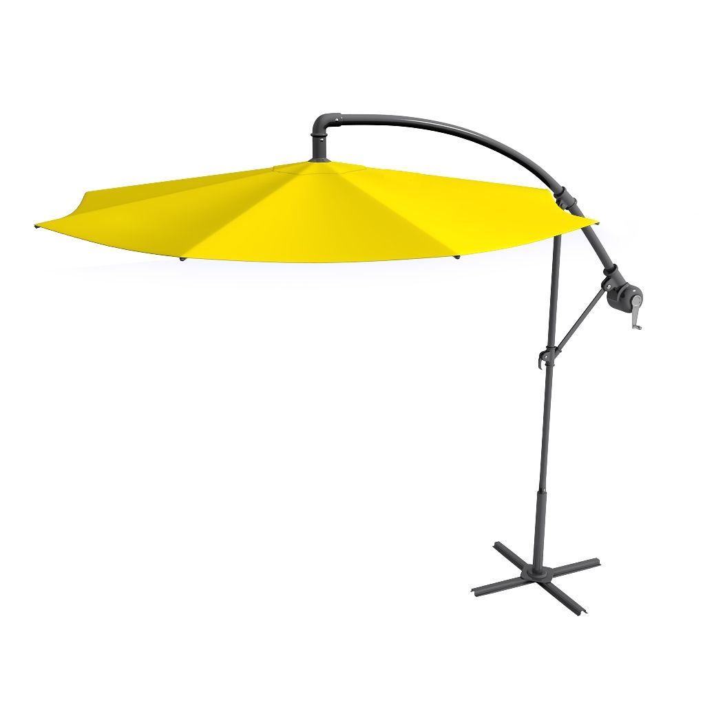 Yellow Patio Umbrellas Regarding Well Liked Yellow Round Outdoor Patio Offset Cantilever Umbrellas (View 13 of 20)