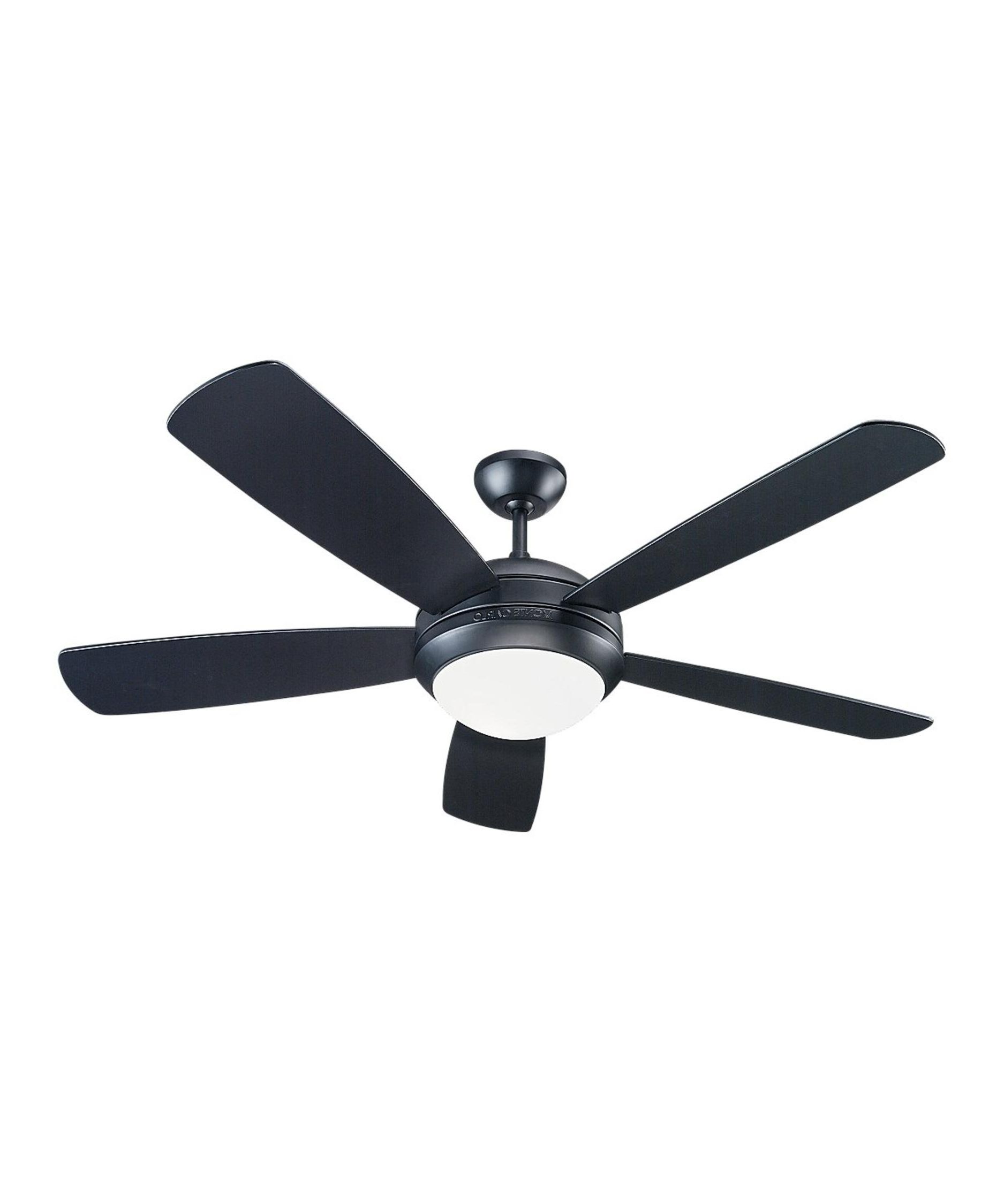 2018 52 Inch Outdoor Ceiling Fans With Lights Inside Monte Carlo 5di52 L Discus 52 Inch 5 Blade Ceiling Fan (View 20 of 20)
