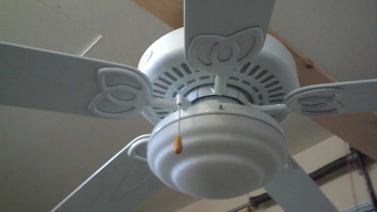 52" Hampton Bay (home Depot) Outdoor Ceiling Fan – Youtube Pertaining To Fashionable Outdoor Ceiling Fans At Home Depot (View 18 of 20)