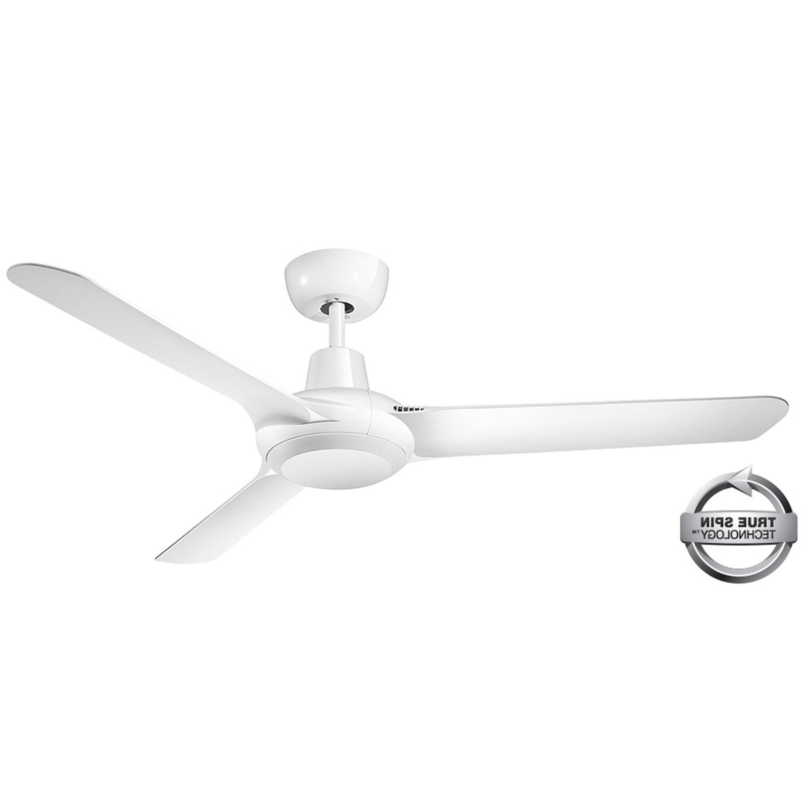 Famous Ventair Spy1253wh Spyda Satin White 3 Blade Indoor Or Outdoor Throughout Coastal Outdoor Ceiling Fans (View 11 of 20)