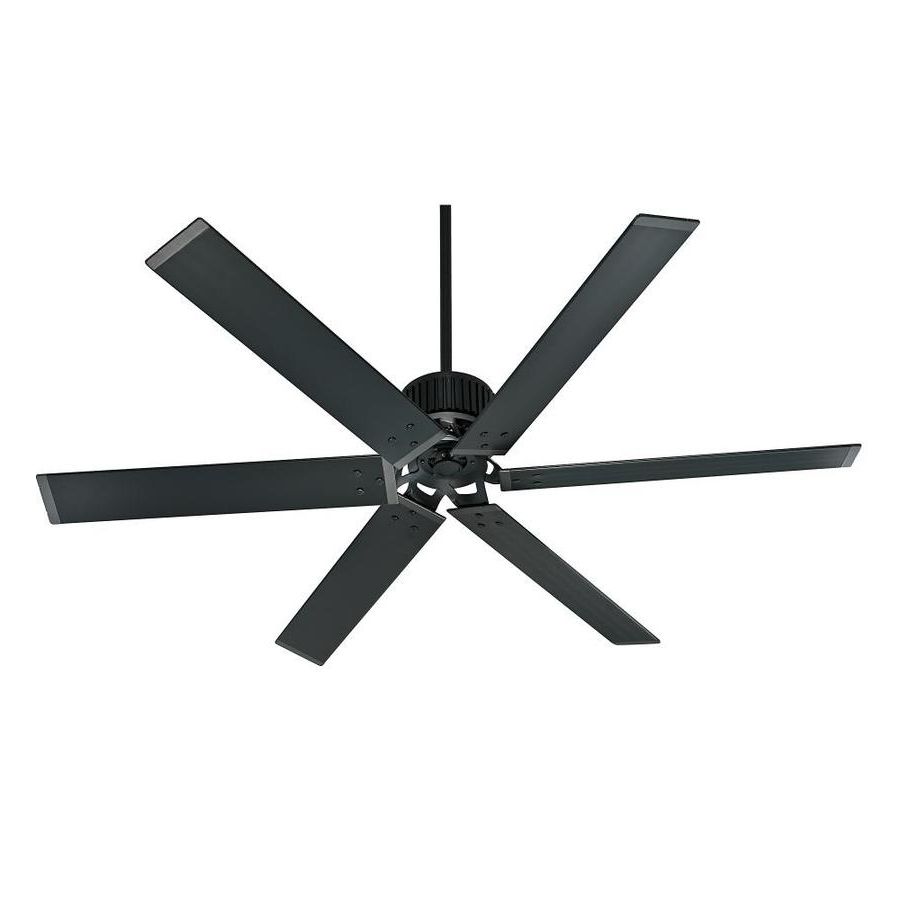 Fashionable Shop Hunter Industrial 72 In Matte Black Indoor/outdoor Downrod Within Industrial Outdoor Ceiling Fans With Light (View 6 of 20)
