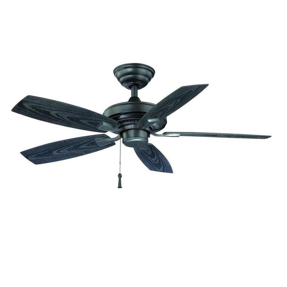 Hampton Bay Gazebo Ii 42 In. Indoor/outdoor Natural Iron Ceiling Fan With Regard To Favorite Outdoor Ceiling Fans For Canopy (Photo 8 of 20)