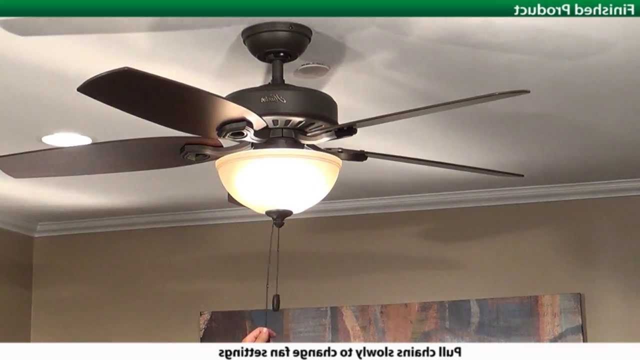 How To Install A Hunter 5xxxx Series Model Ceiling Fan – Youtube Inside Well Liked Outdoor Ceiling Fan No Electricity (View 12 of 20)