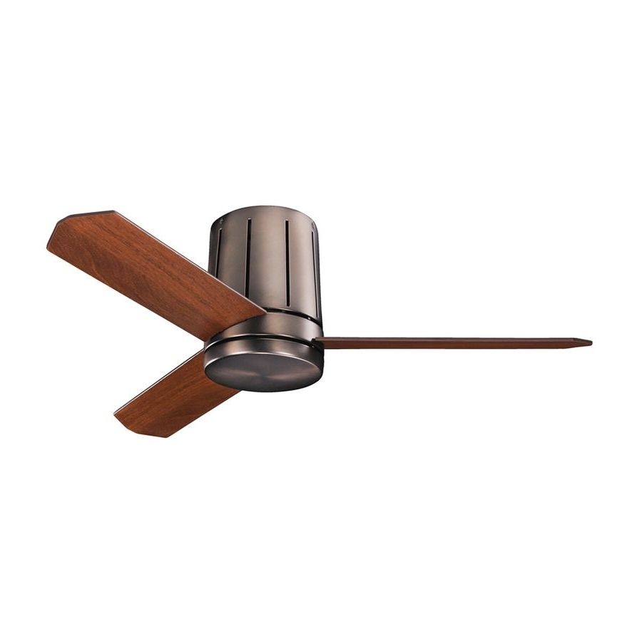 Kichler Lighting Innes Ii 42 In Oil Brushed Bronze Flush Mount Throughout 2018 42 Outdoor Ceiling Fans With Light Kit (View 16 of 20)