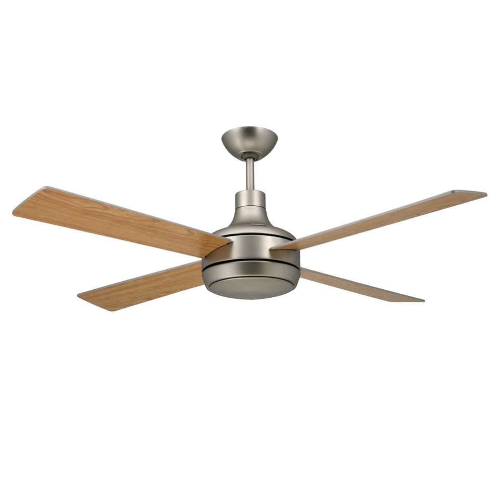 Latest 42 Outdoor Ceiling Fans With Light Kit Within Quantum Ceilingtroposair Fans  Satin Steel Finish With Optional (Photo 8 of 20)