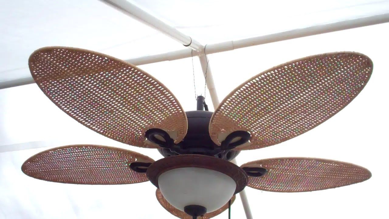 Most Recent Outdoor Ceiling Fans For Gazebos Pertaining To Rigging Up A Gazebo Ceiling Fan – Youtube (View 1 of 20)