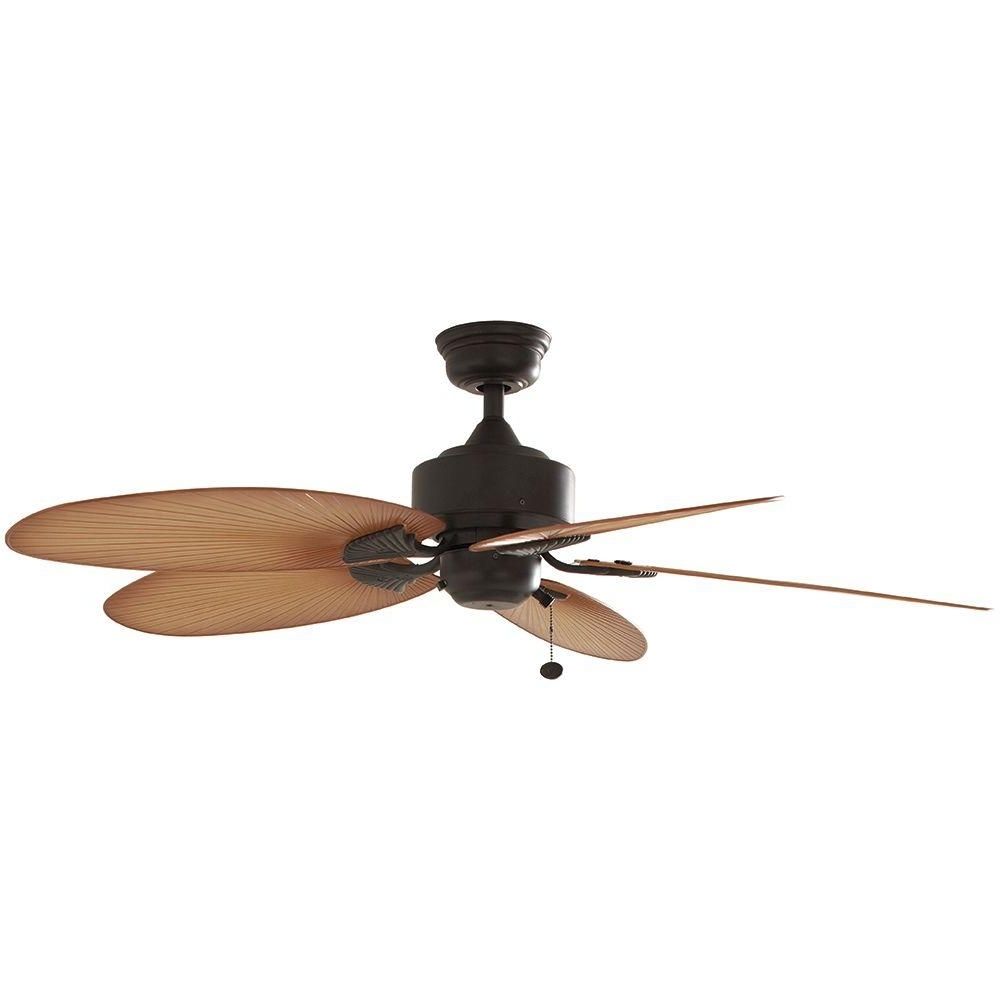 Most Recent Outdoor Electric Ceiling Fans Intended For Hampton Bay Lillycrest 52 In (View 1 of 20)