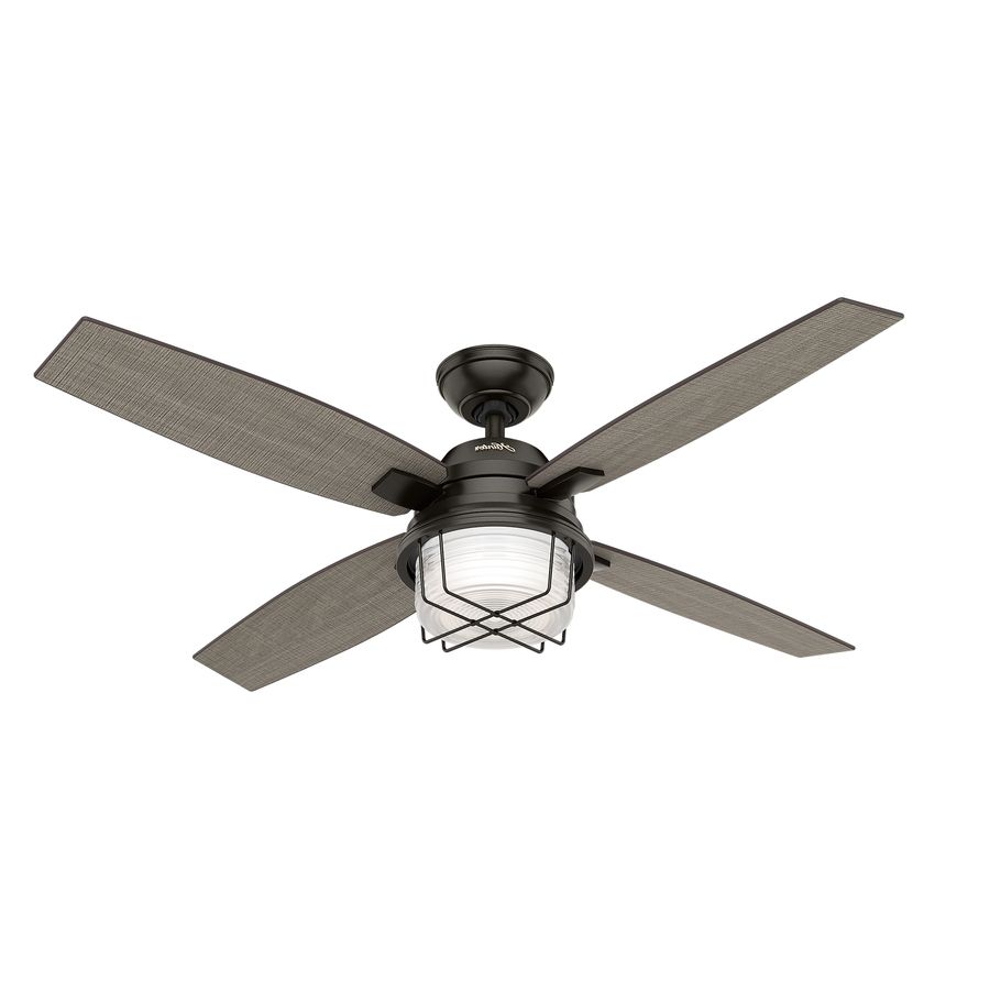 Most Recently Released Shop Hunter Ivy Creek 52 In Noble Bronze Indoor/outdoor Ceiling Fan Regarding Modern Outdoor Ceiling Fans With Lights (View 13 of 20)
