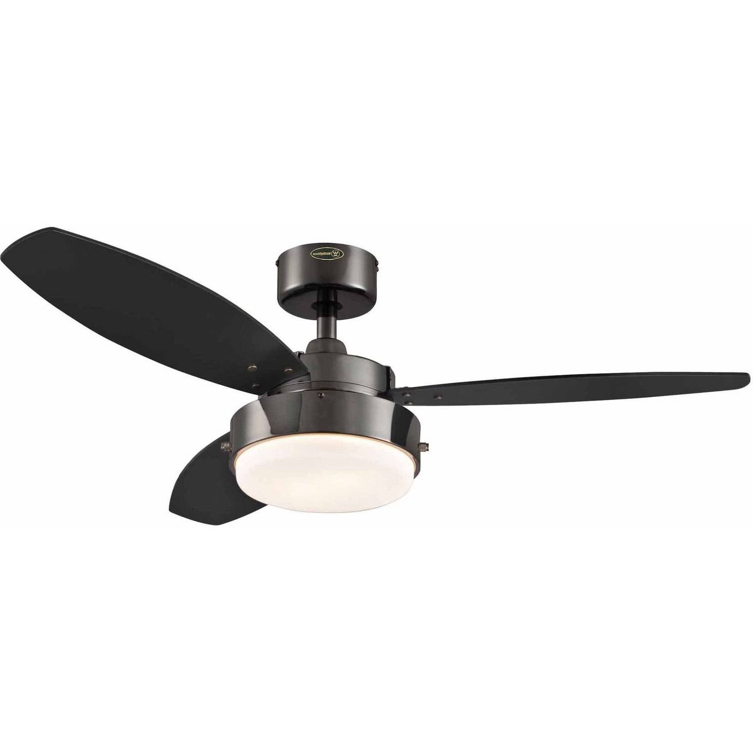Outdoor Ceiling Fans With Dimmable Light With Fashionable Westinghouse 7876400 42" Gun Metal 3 Blade Reversible Ceiling Fan (View 8 of 20)