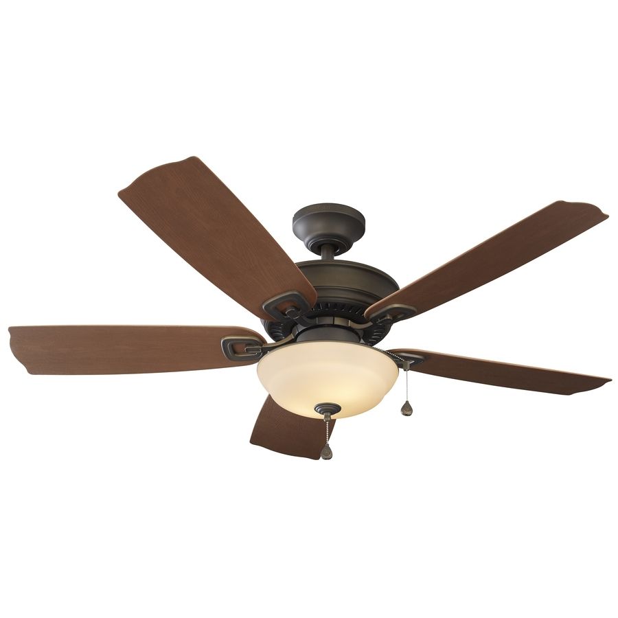 Outdoor Ceiling Fans With Light Kit Throughout Best And Newest Shop Harbor Breeze Echolake 52 In Oil Rubbed Bronze Indoor/outdoor (View 16 of 20)