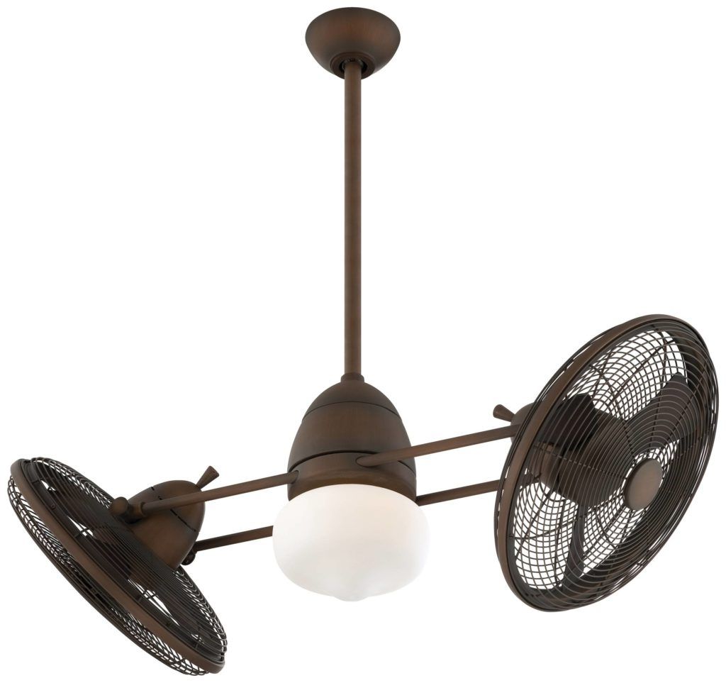 Outdoor Double Oscillating Ceiling Fans In Most Up To Date 41 Double Ceiling Fan, Gale Series 14 In Polished Chrome Indoor (View 15 of 20)