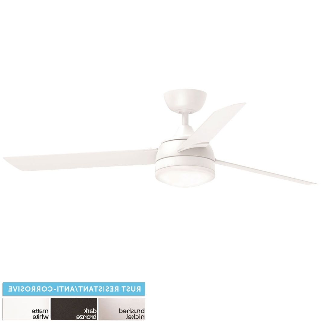 Popular Rust Proof Outdoor Ceiling Fans Inside Fanimation Fp6729 Xeno Wet Led Indoor / Outdoor 56" Ceiling Fan (View 10 of 20)
