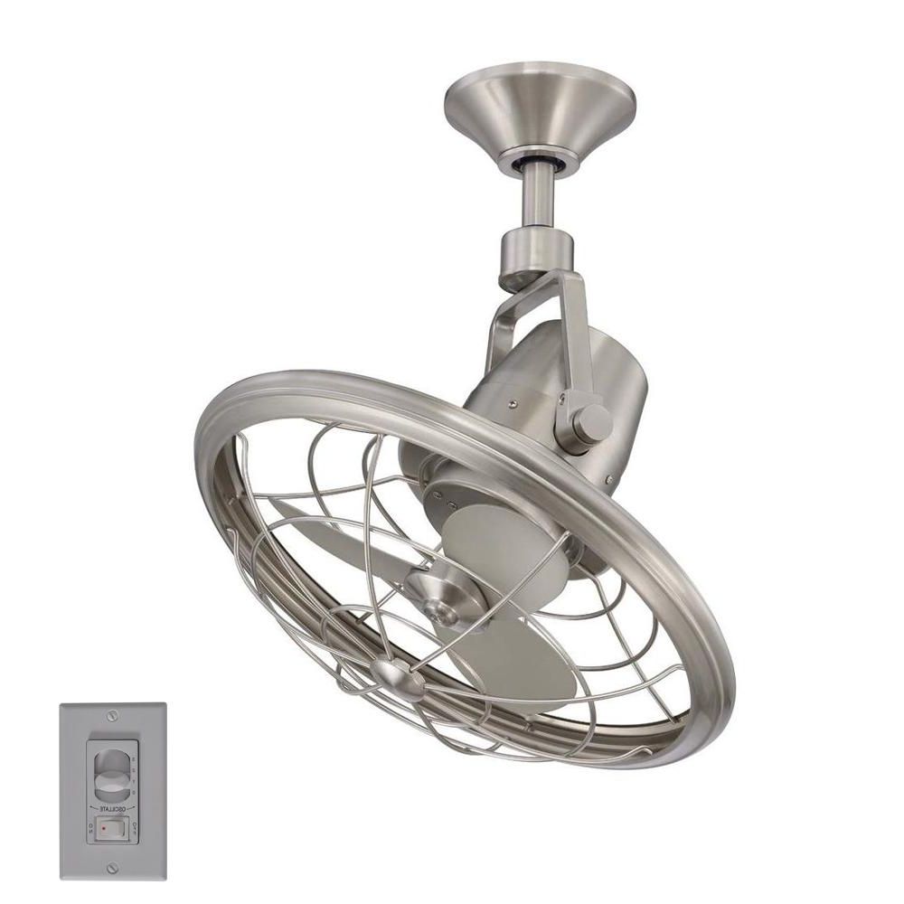 Preferred Outdoor Double Oscillating Ceiling Fans Within Home Decorators Collection Bentley Ii 18 In (View 18 of 20)