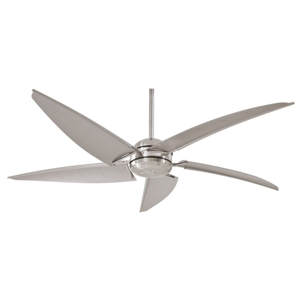 Well Known Minka Aire Magellan F579 L Bnw 60" Outdoor Ceiling Fan With Light Regarding Small Outdoor Ceiling Fans With Lights (View 17 of 20)