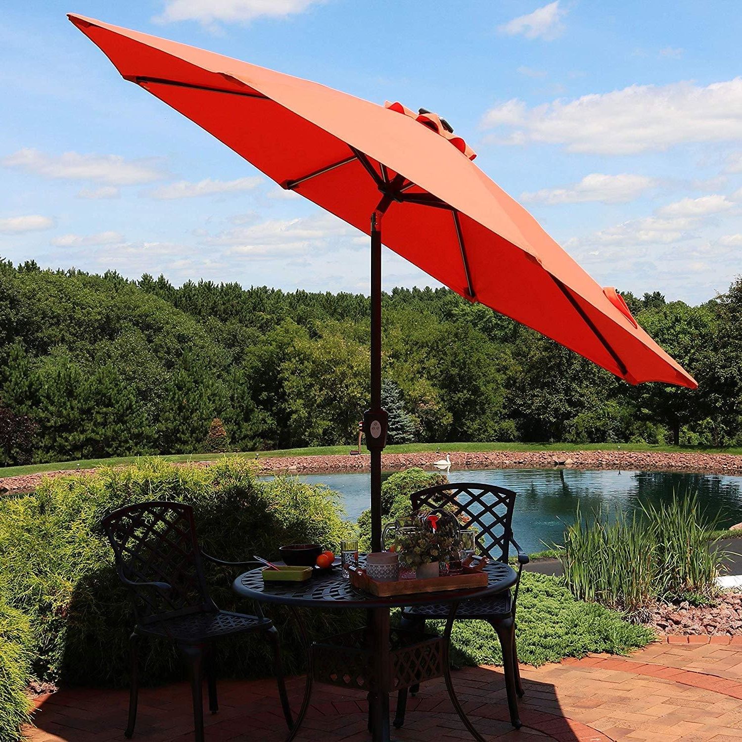 2020 Ludie Aluminum 9' Market Umbrella With Regard To Docia Market Umbrellas (Photo 11 of 20)