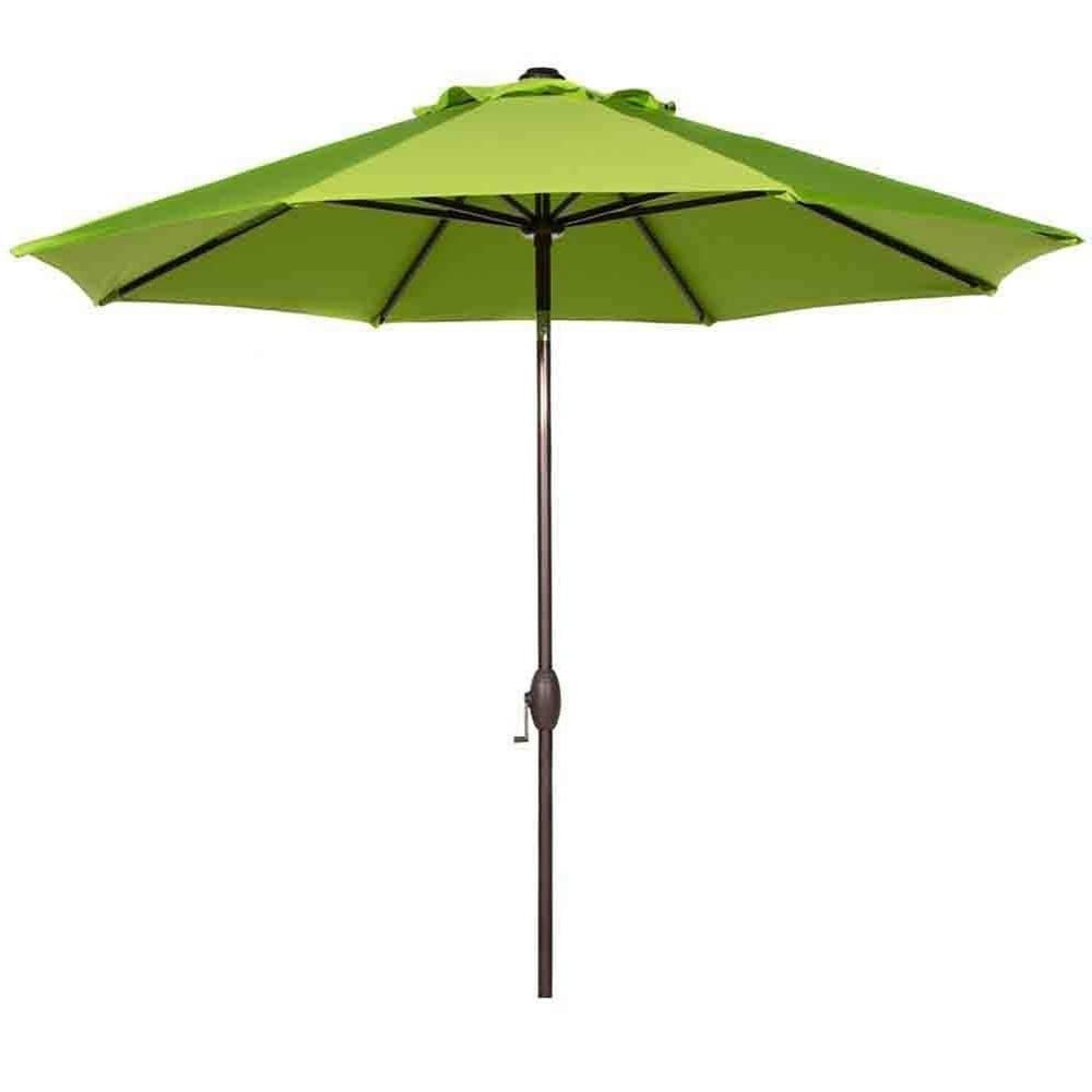 Abba Patio 9 Ft. Outdoor Market Umbrella With Auto Tilt And Crank Sunbrella  Fabric Patio Umbrella In Lime Green Throughout Most Recent Cardine Market Umbrellas (Photo 8 of 20)