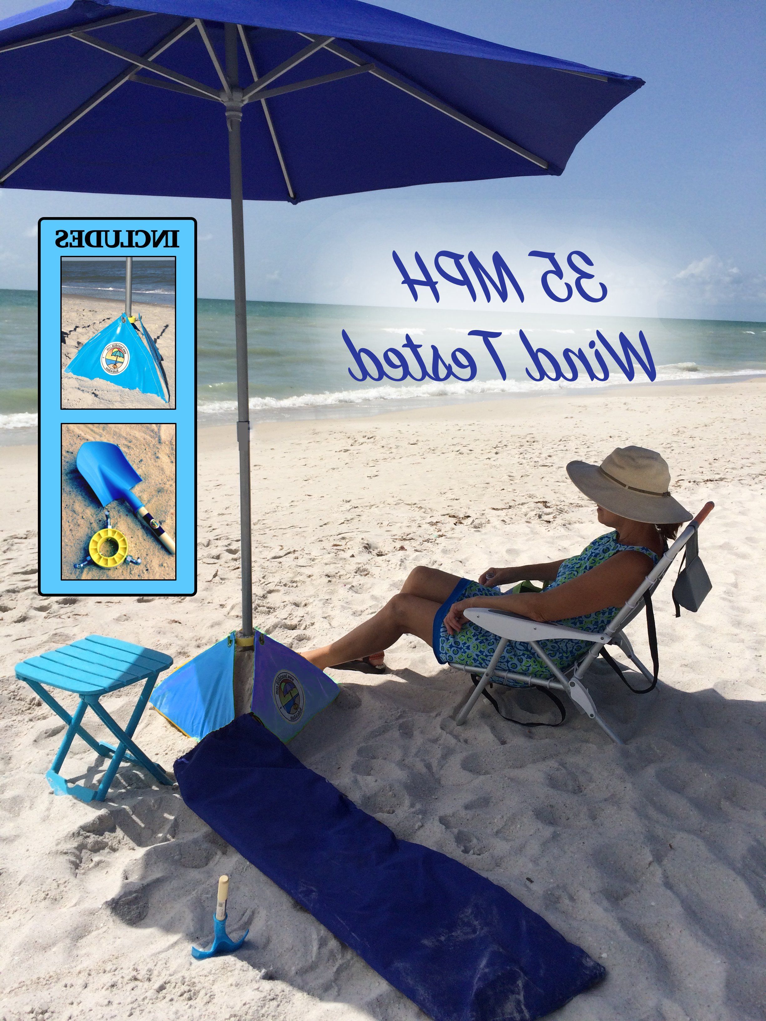 Amani 7' Beach Umbrella In Most Up To Date Esai Beach Umbrellas (View 4 of 20)