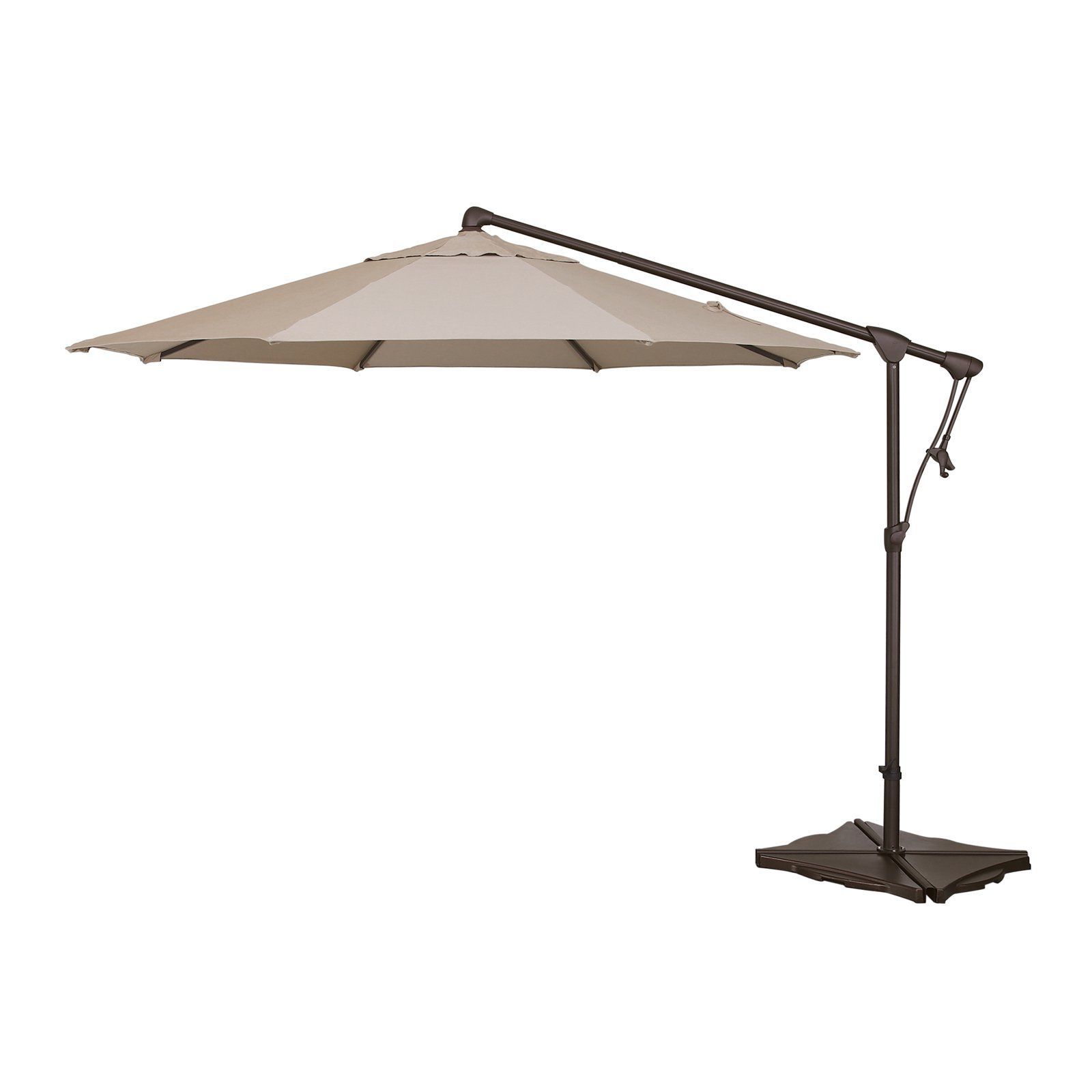 Bayside Series Cantilever Umbrellas Regarding Most Recently Released Treasure Garden 10 Ft. Sunbrella Offset Patio Umbrella Antique Beige (Photo 12 of 20)