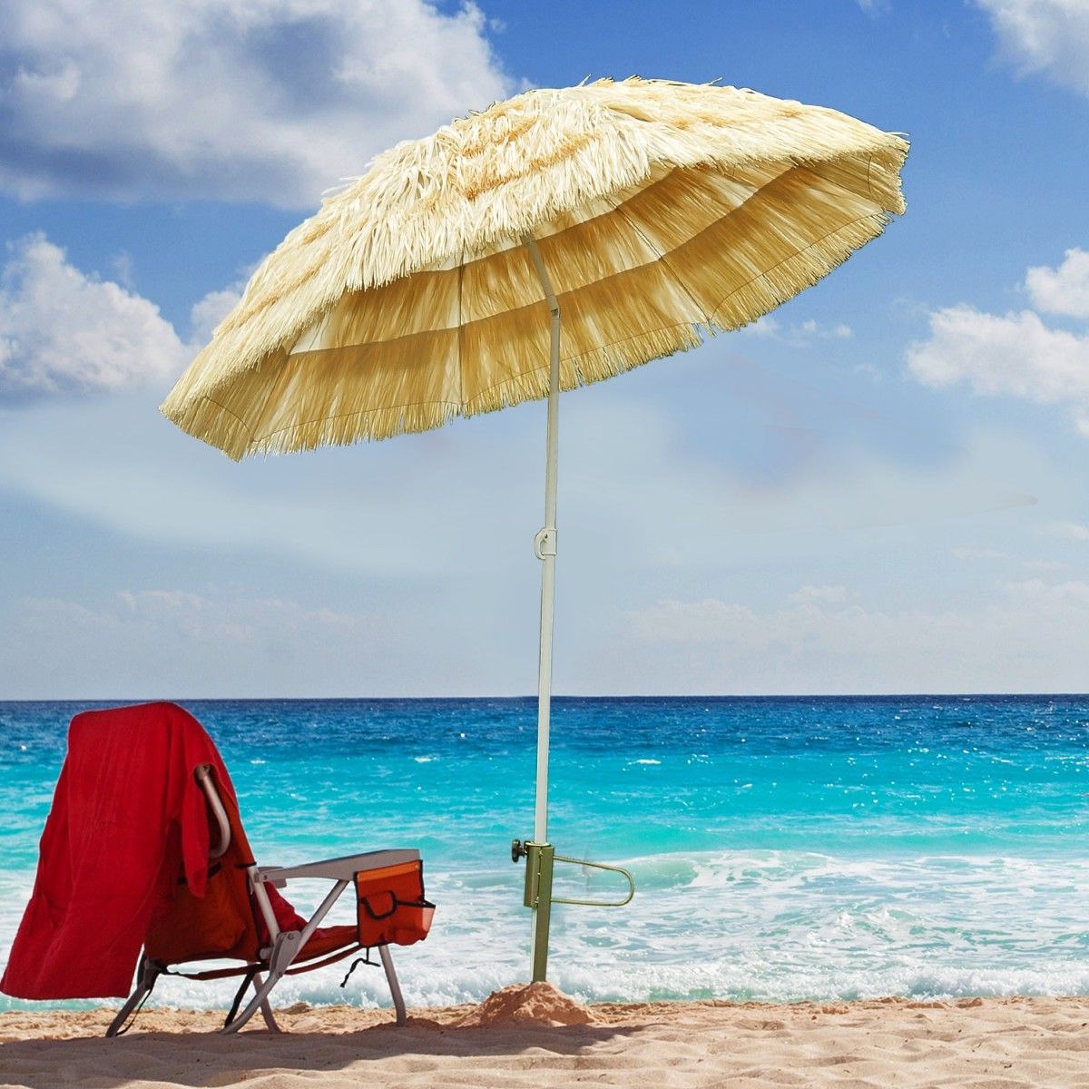 Best And Newest Outsunny Patio Garden Hawaii Beach Sun Umbrella Regarding Julian Beach Umbrellas (View 10 of 20)