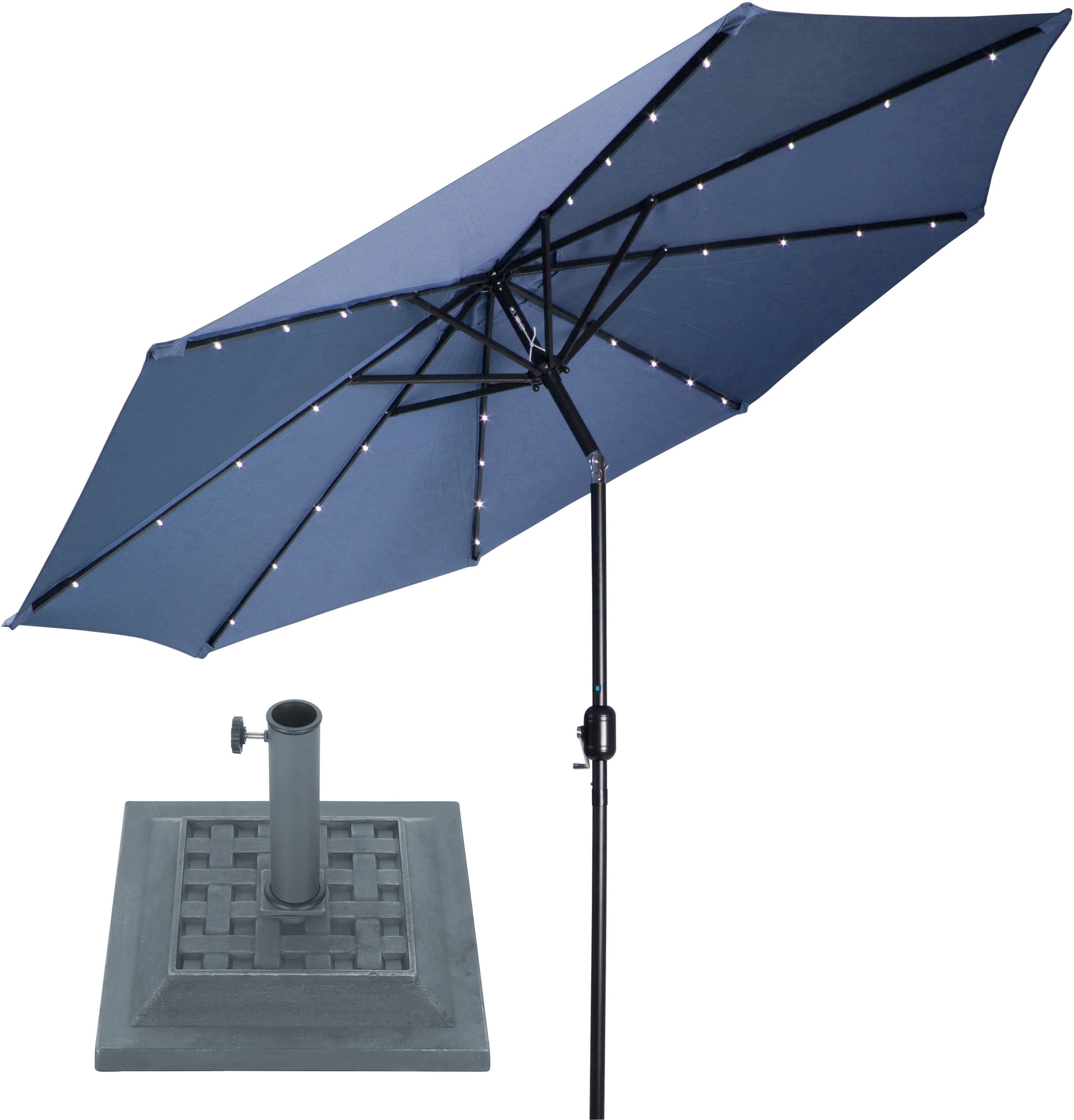 Brecht 9' Lighted Umbrella Throughout Most Recent Bricker Market Umbrellas (View 9 of 20)