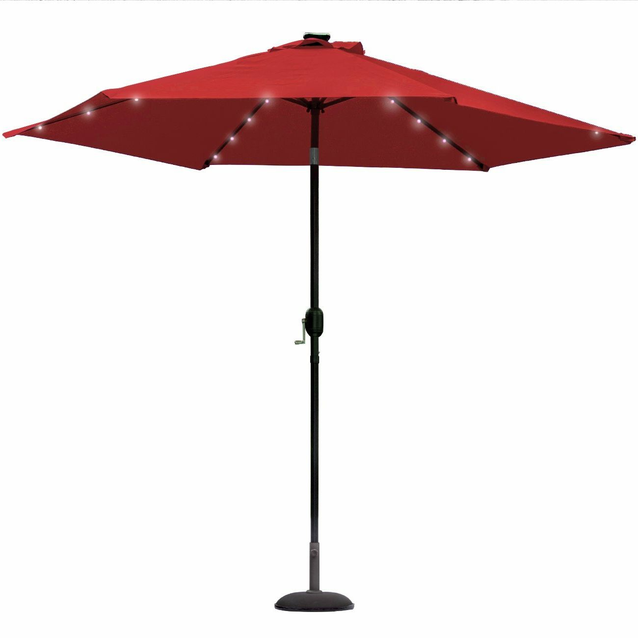 Darby Home Co Rahate Solar Led Outdoor 10' Market Umbrella Inside Well Known Herlinda Solar Lighted Market Umbrellas (View 19 of 20)