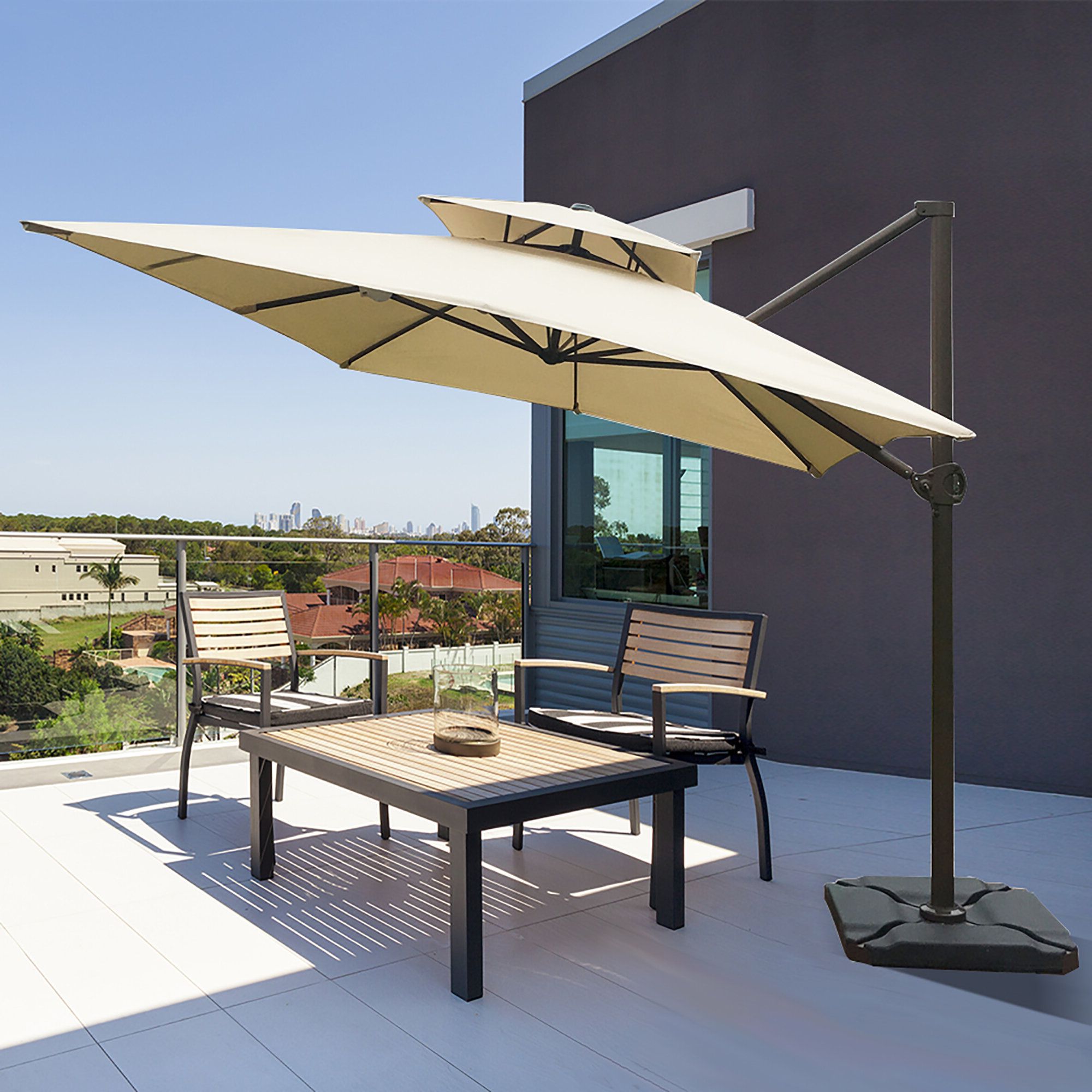 Famous Fazeley  Rectangular Cantilever Umbrellas Throughout Fazeley 9' X 12' Rectangular Cantilever Umbrella (View 1 of 20)