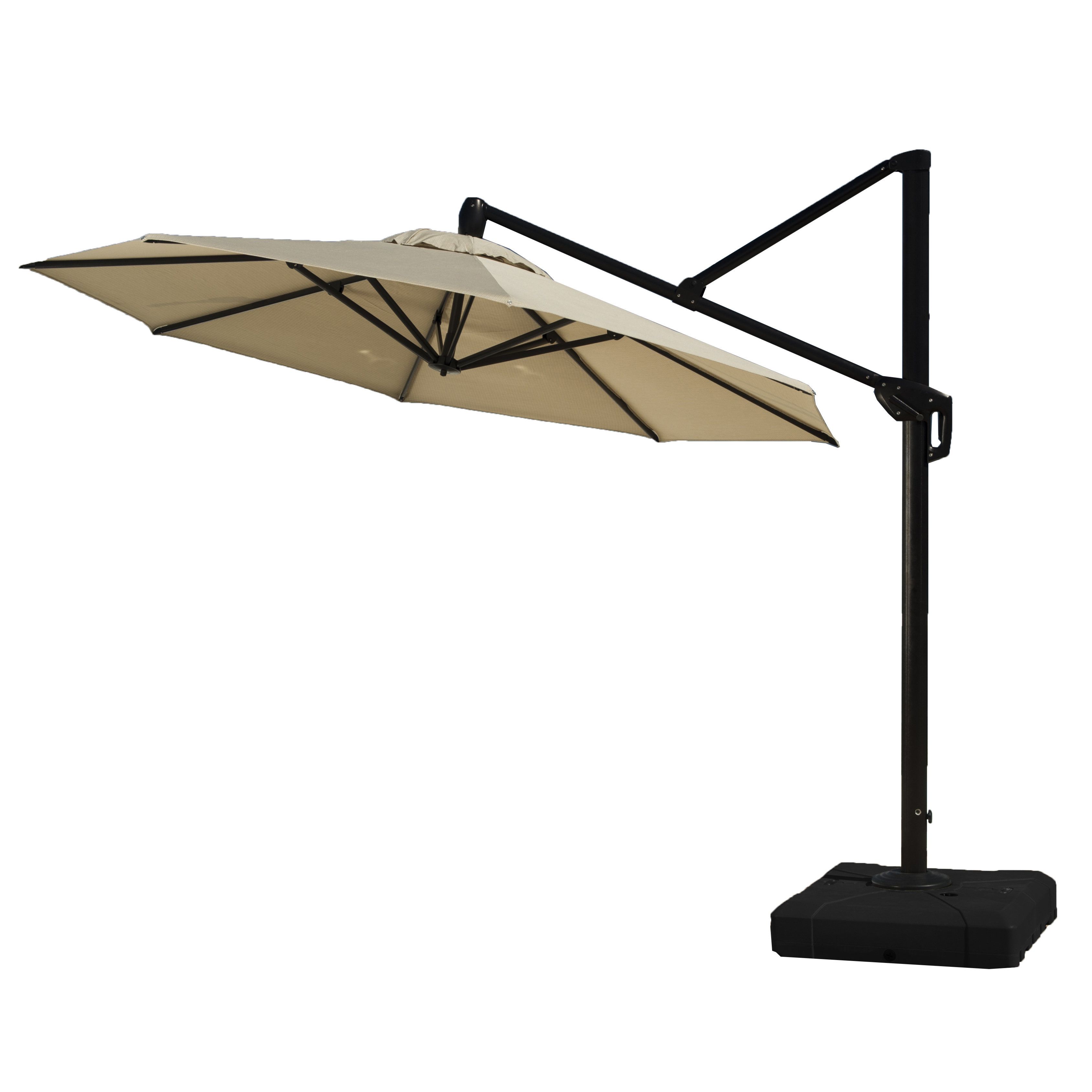 Fashionable Sol 72 Outdoor Ceylon 10' Cantilever Sunbrella Umbrella Inside Voss Cantilever Sunbrella Umbrellas (View 10 of 20)