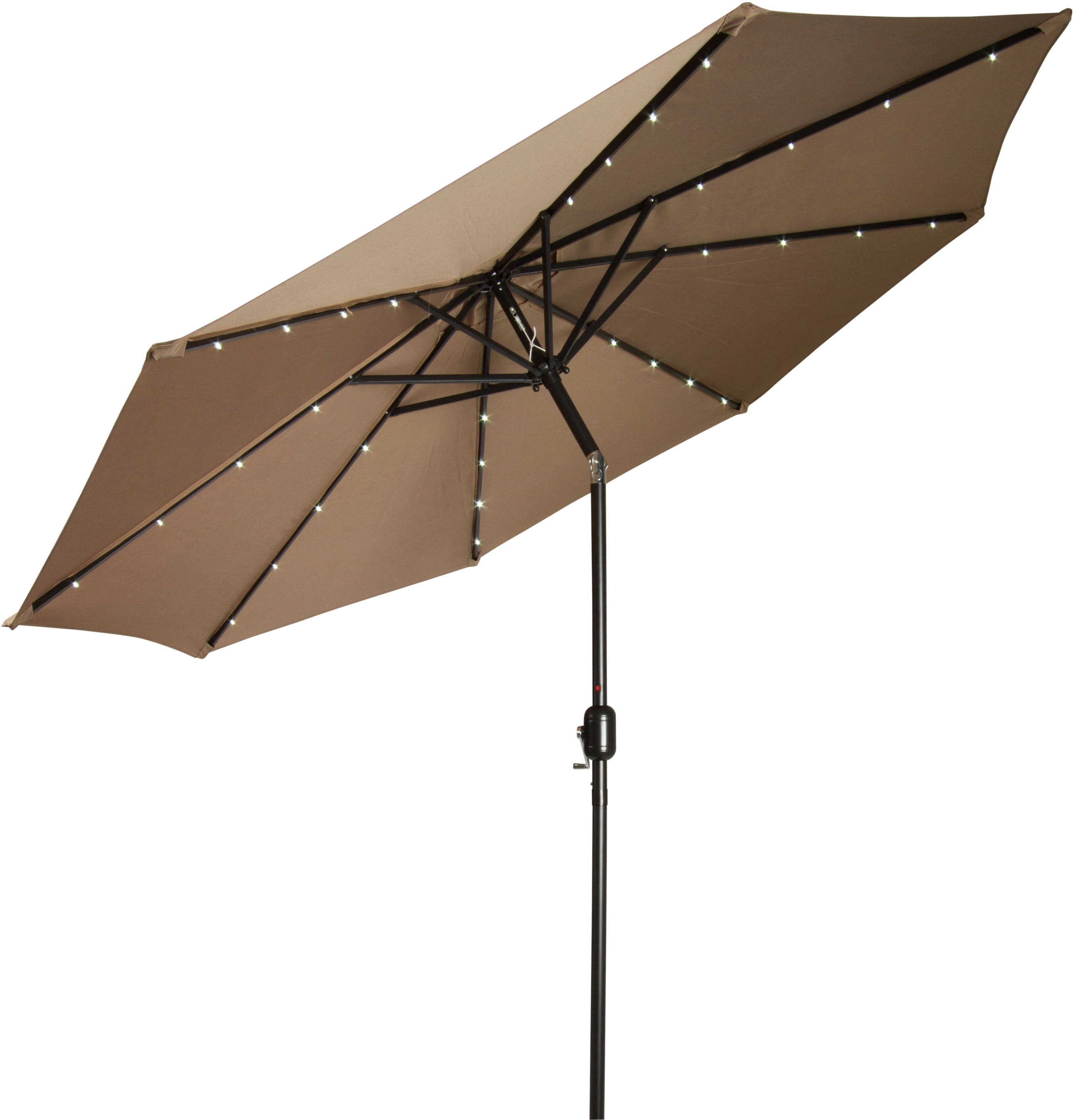 Favorite Woll 9' Lighted Market Umbrella Within Kenn Market Umbrellas (View 16 of 20)