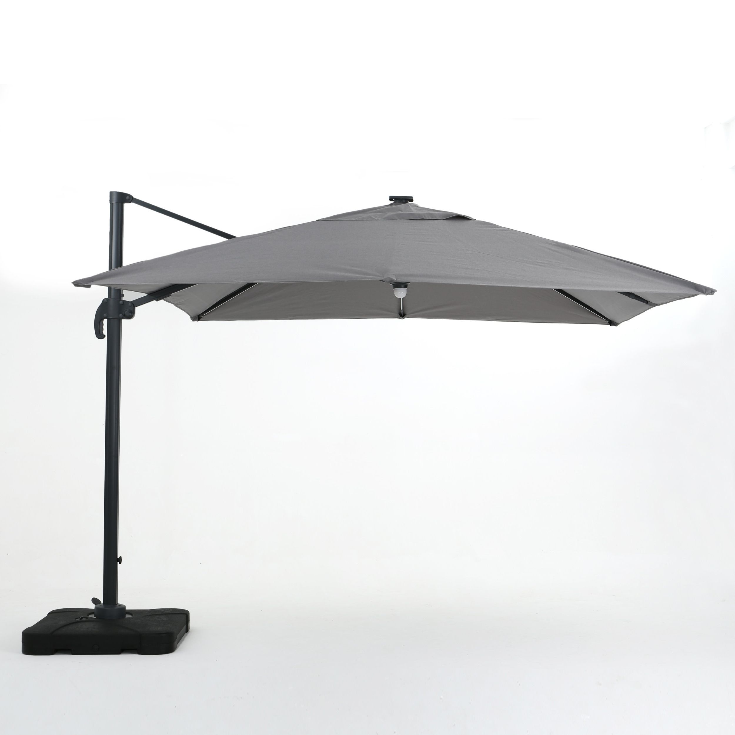 Jendayi Square Cantilever Umbrella Intended For Trendy Bondi Square Cantilever Umbrellas (View 5 of 20)