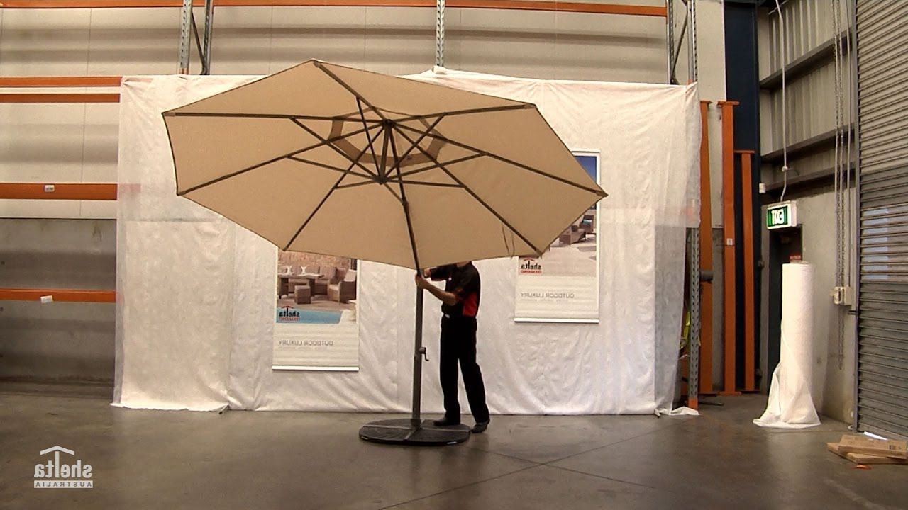 Maidste Square Cantilever Umbrellas Inside Well Known Shelta Pandannus 3.3m Octagonal Cantilever Umbrella (Photo 19 of 20)