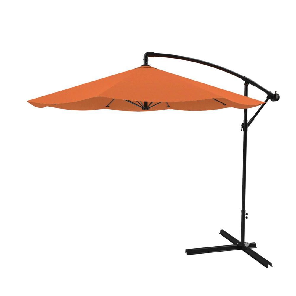Most Up To Date Pure Garden 10 Ft. Hanging Cantilever Patio Umbrella In Orange Within Amaris Cantilever Umbrellas (Photo 3 of 20)