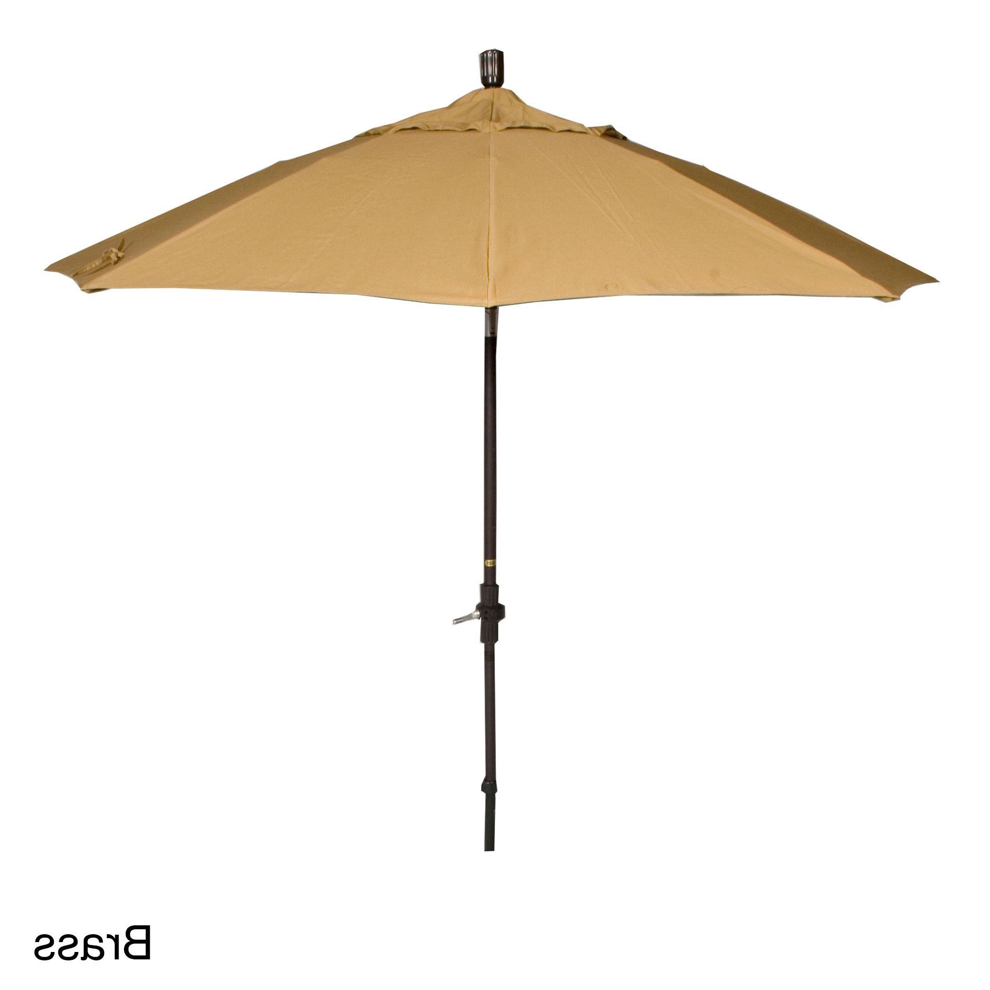 Phat Tommy 9 Foot Aluminum Market Sunbrella Umbrella (brass), Red For Most Popular Devansh Drape Umbrellas (View 8 of 20)