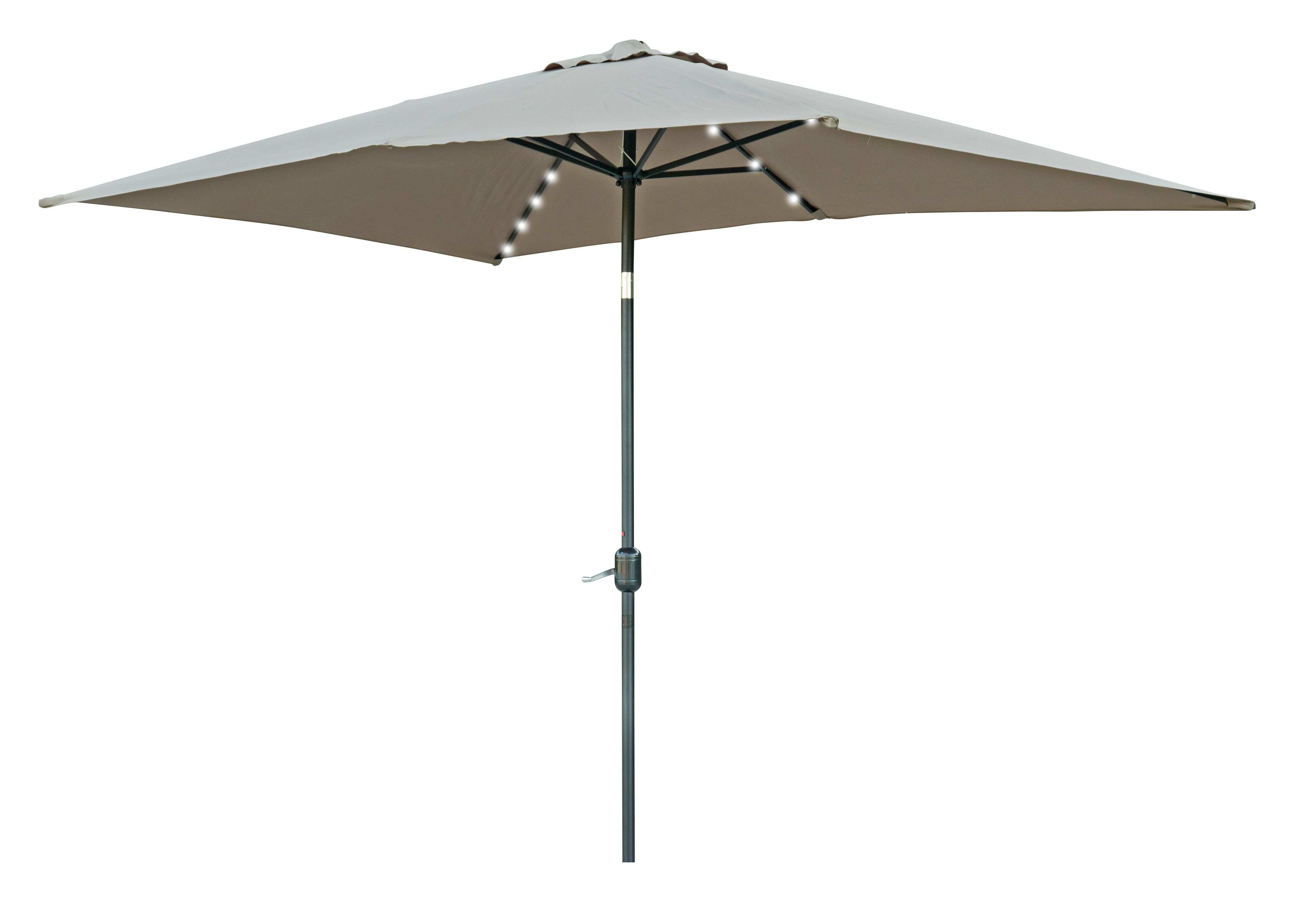 Popular Bangert 10' X 6.5' Rectangular Lighted Umbrella Intended For Bonita Rectangular Market Umbrellas (Photo 10 of 20)