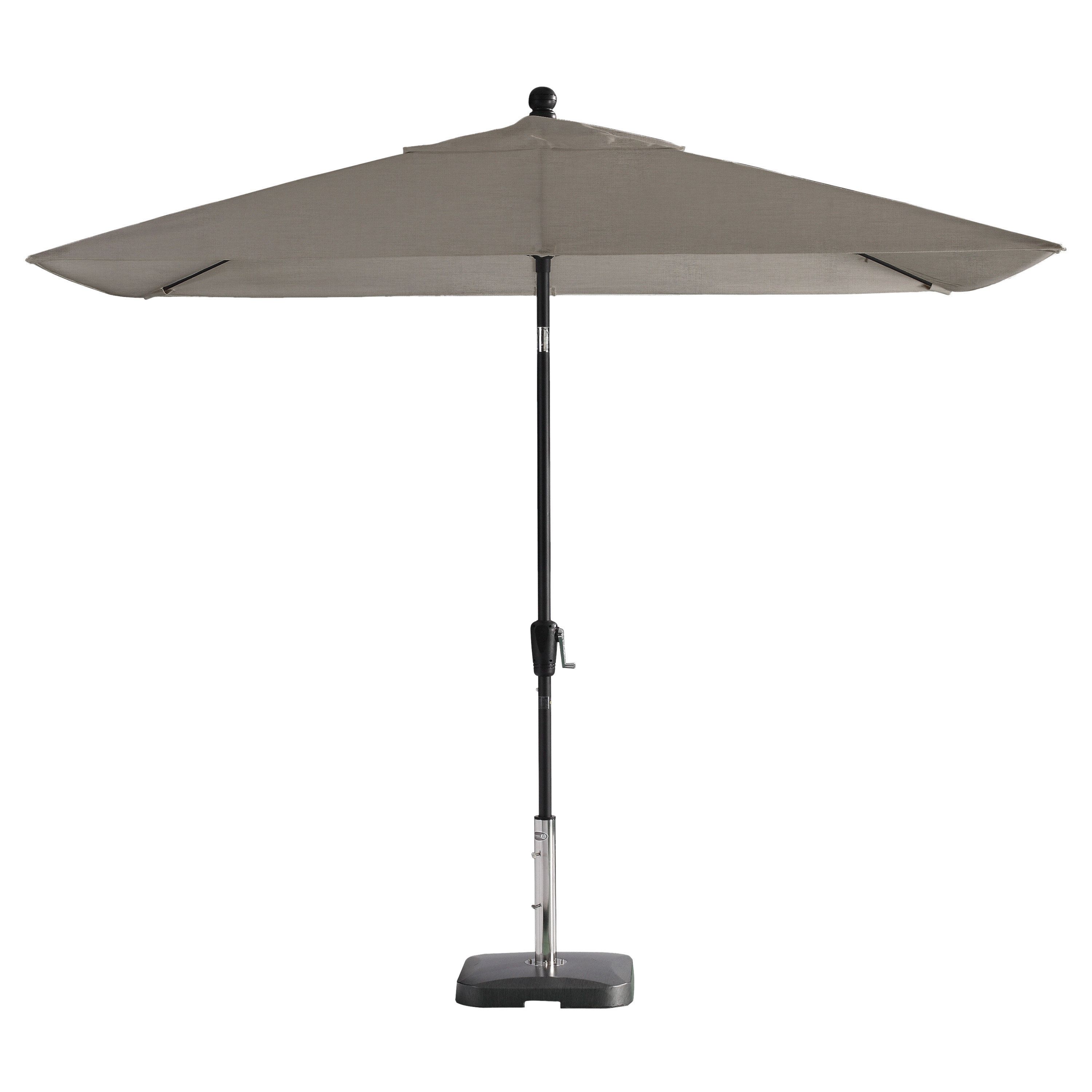 Sherlyn Rectangular Market Umbrellas Throughout Preferred Wiechmann Push Tilt 9' X 7' Rectangular Market Sunbrella Umbrella (View 8 of 20)