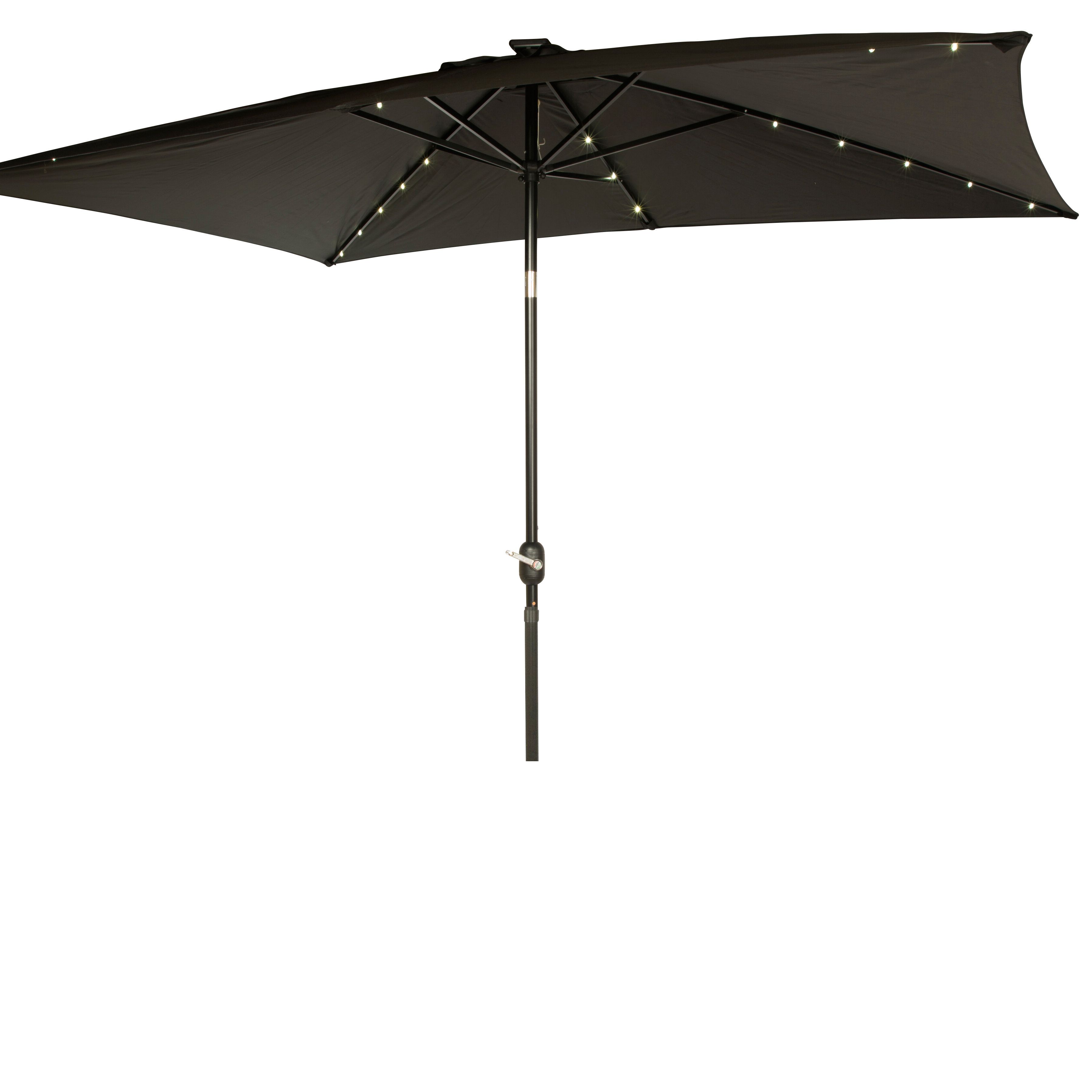 Solid Rectangular Market Umbrellas Within Most Recent Mertie 10' X  (View 7 of 20)