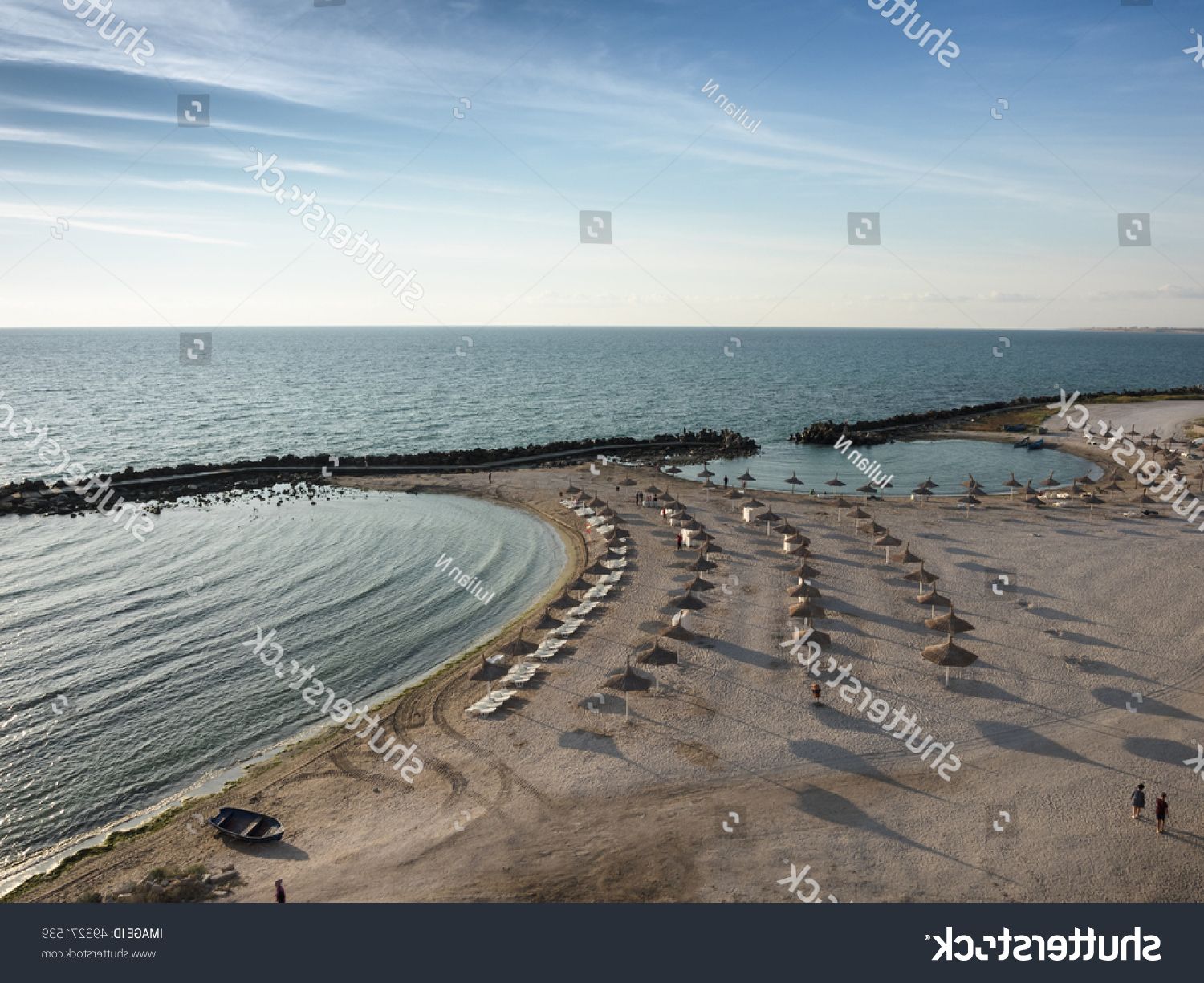 Straw Umbrellas On Black Sea Beach Stock Photo (edit Now) 493271539 Within Preferred Julian Beach Umbrellas (View 19 of 20)