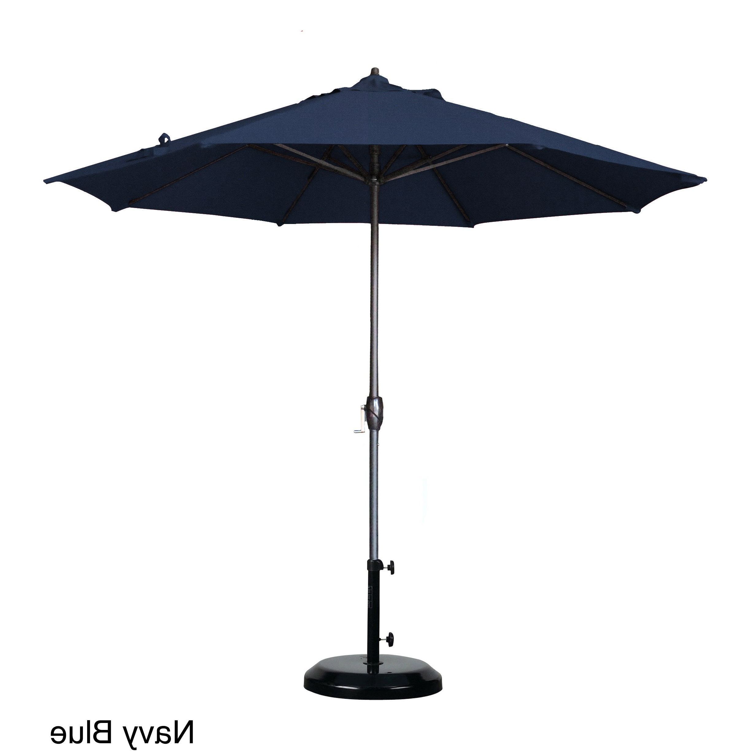 Wacker Market Umbrellas With Regard To Well Liked Oliver & James Giusti 9 Foot Crank Open Auto Tilt Round Umbrella (Photo 5 of 20)